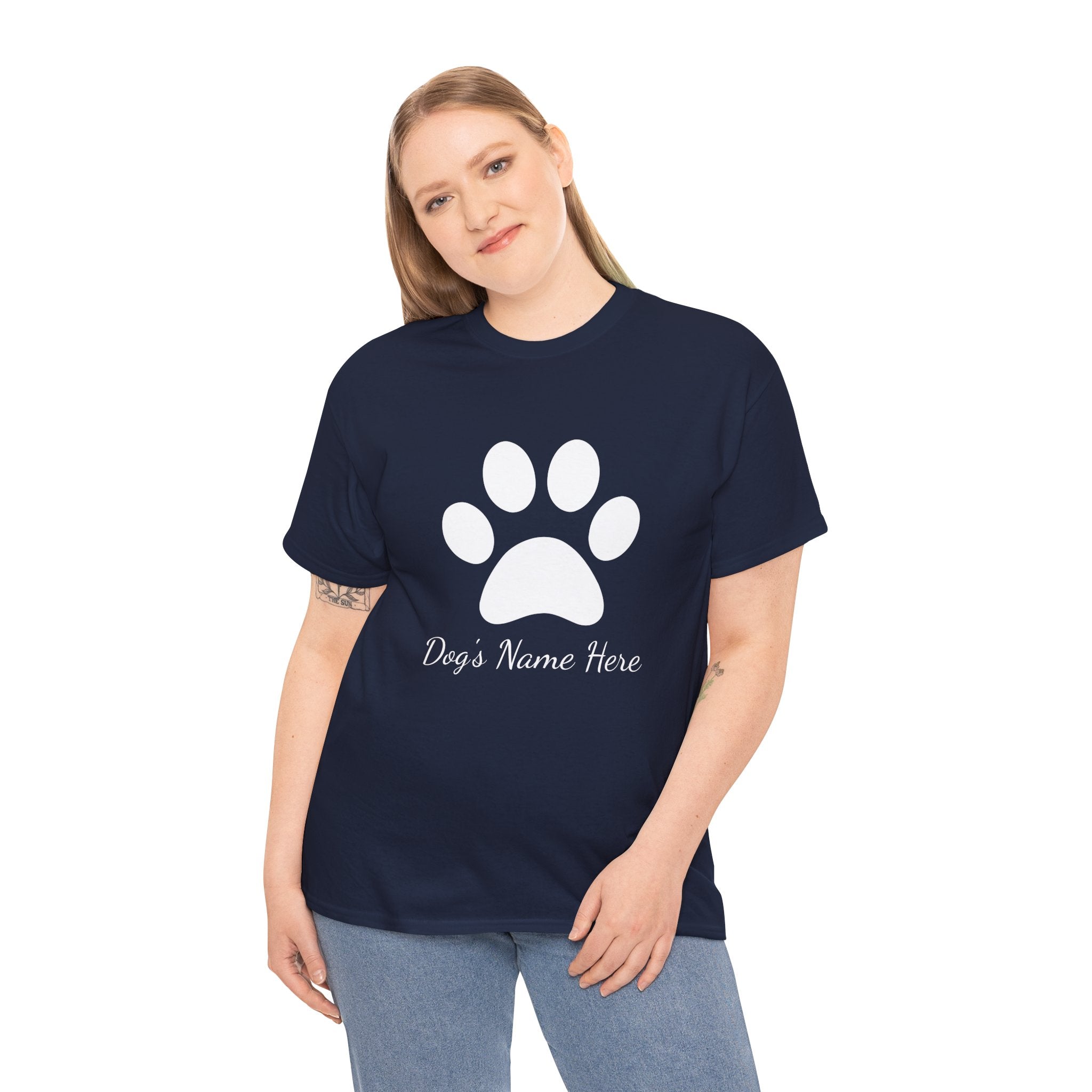 Custom Name Dog Lover Animal Paw Mens Womens Gift Shirt