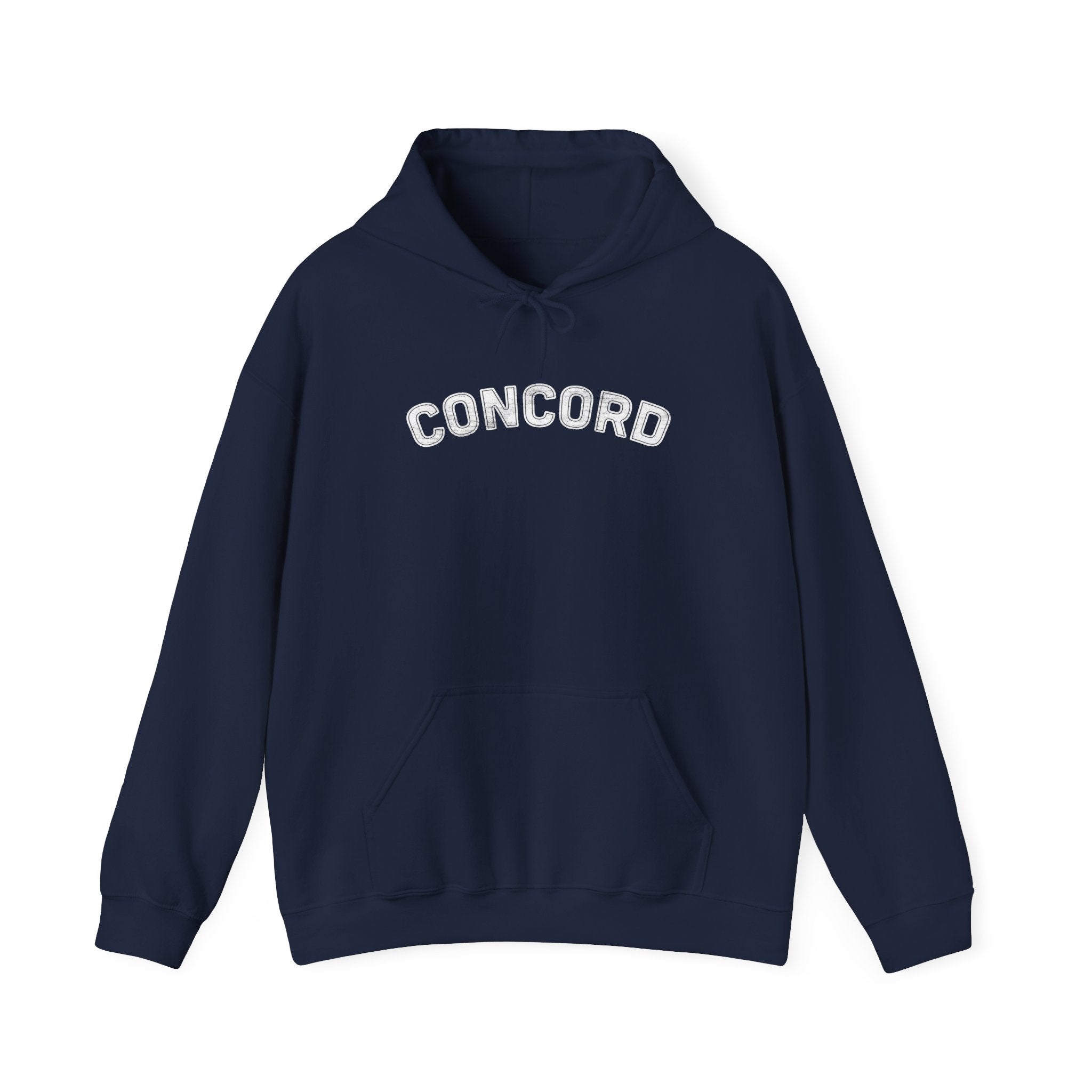 Concord North Carolina NC Curved Font Hoodie