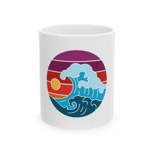 Cute Wave Retro Vintage Ceramic Coffee Mug