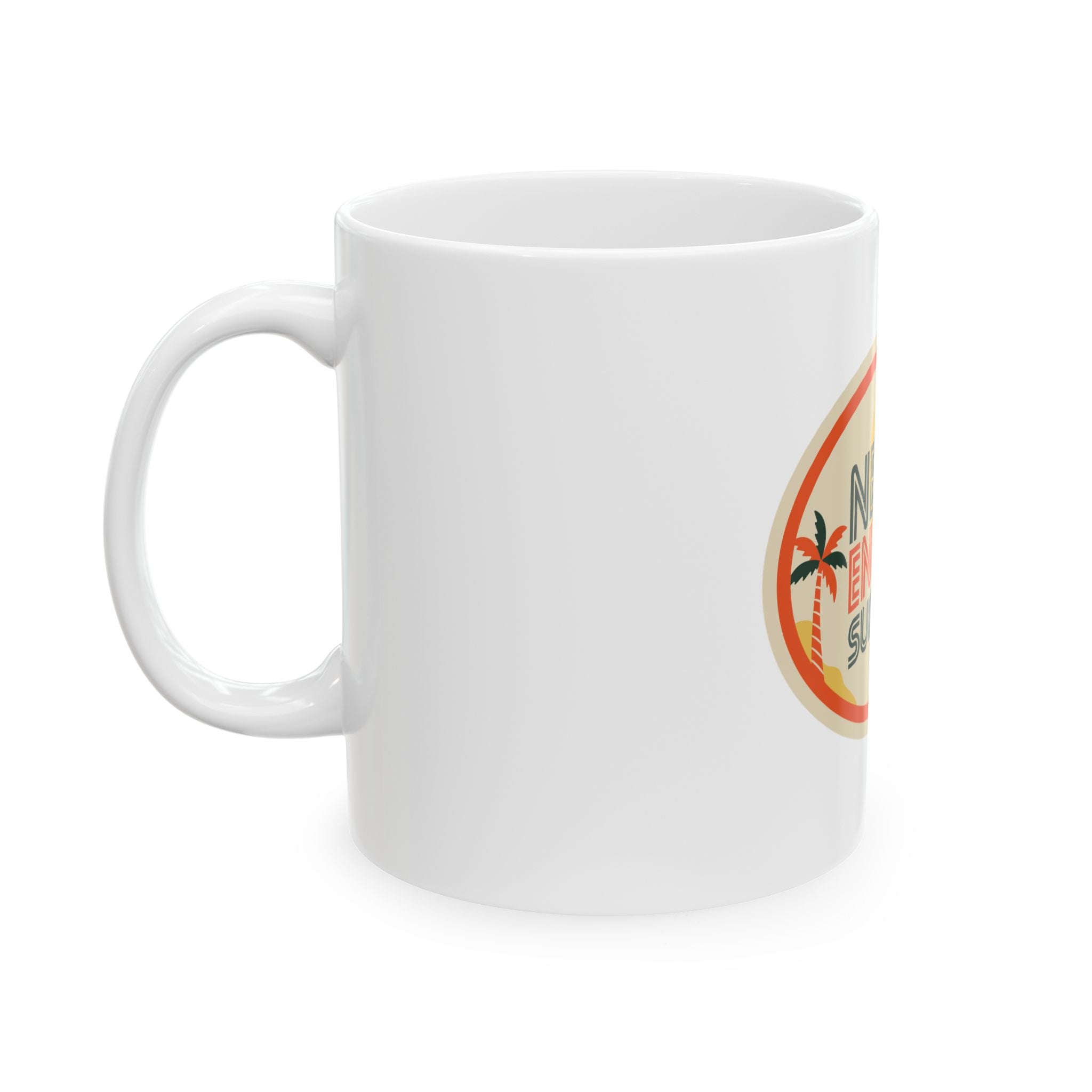 Never Ending Summer Retro Graphic Novelty Ceramic Coffee Mug