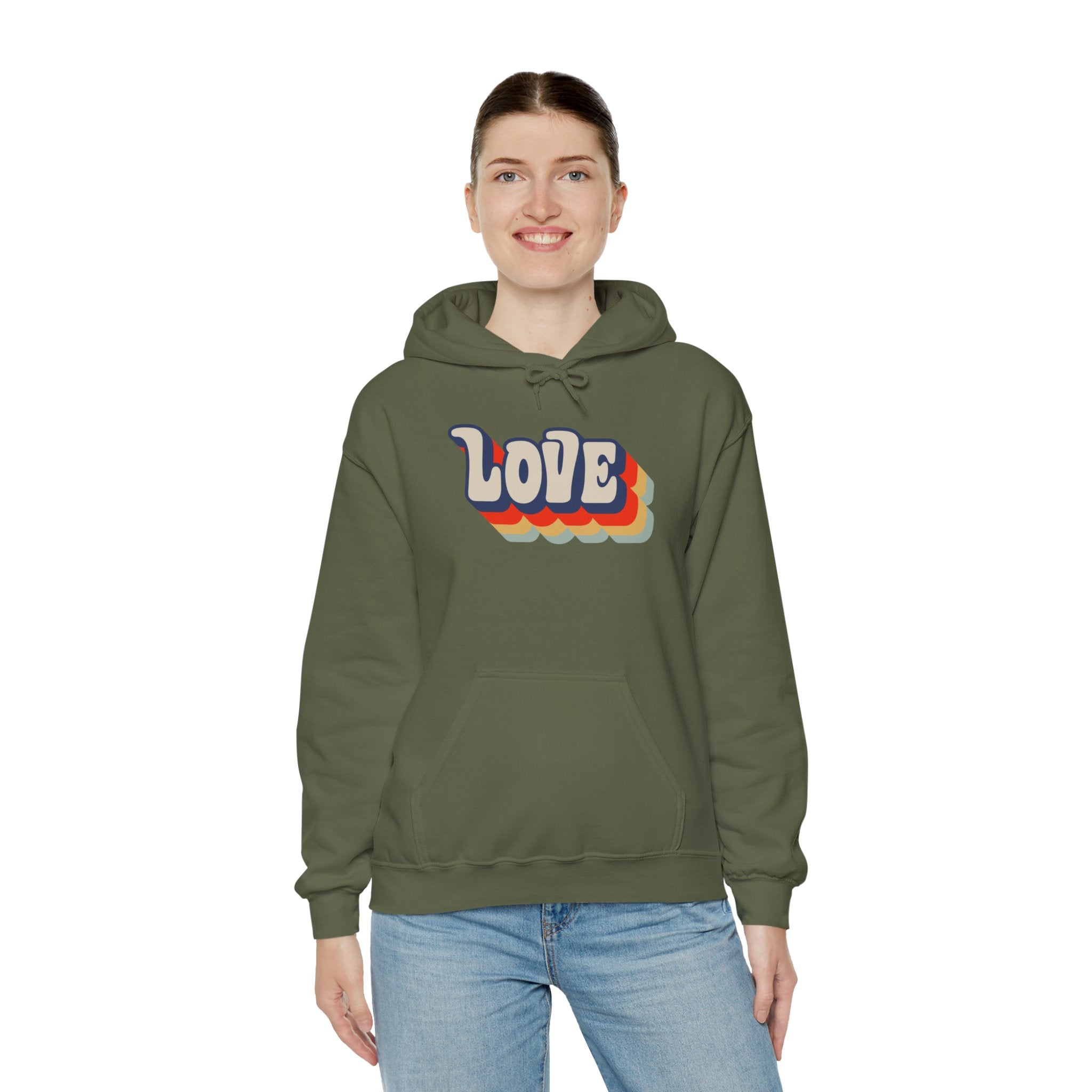 Love Retro Vintage Unisex Hoodie