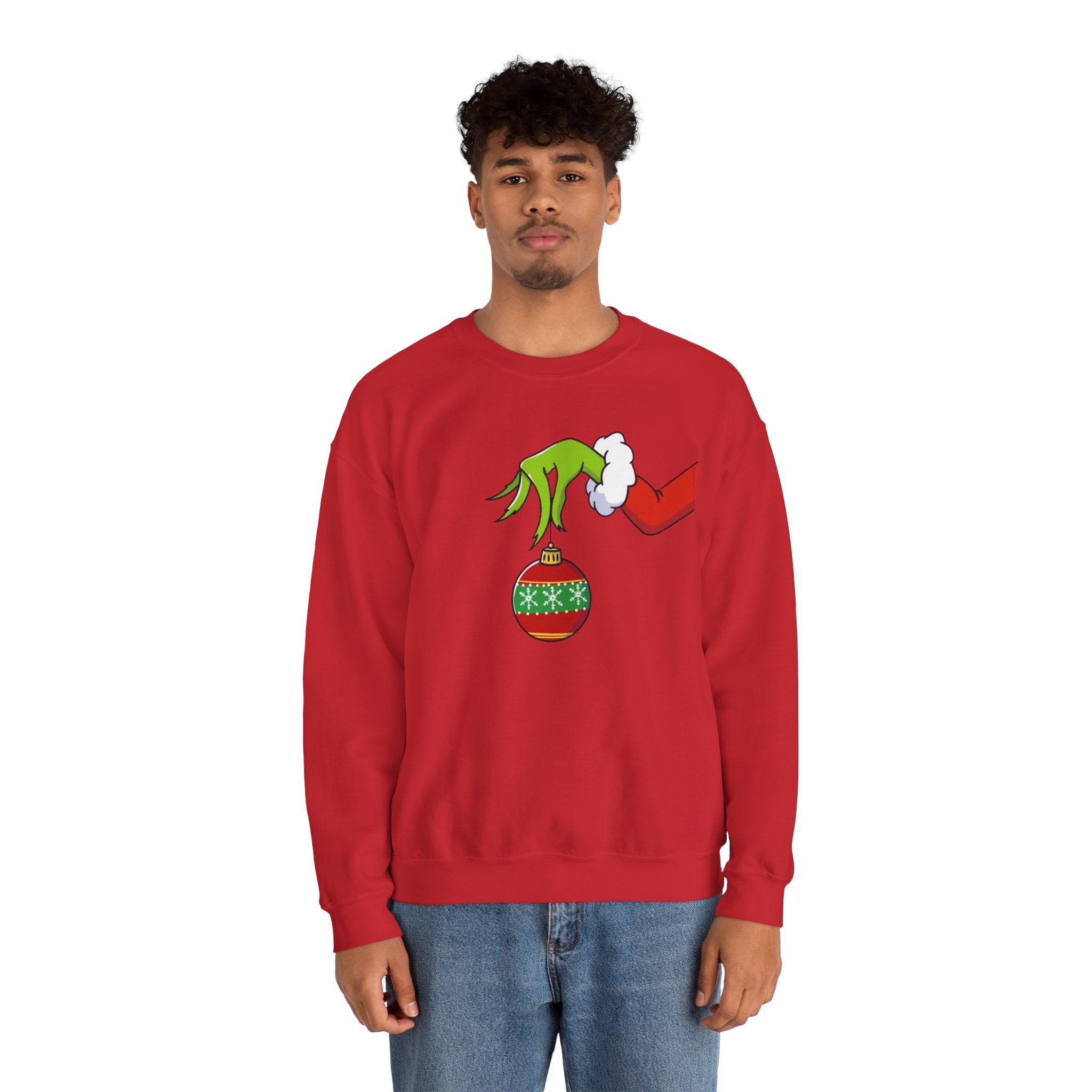 Grinch Ornament Christmas Movie Unisex Crewneck Sweatshirt