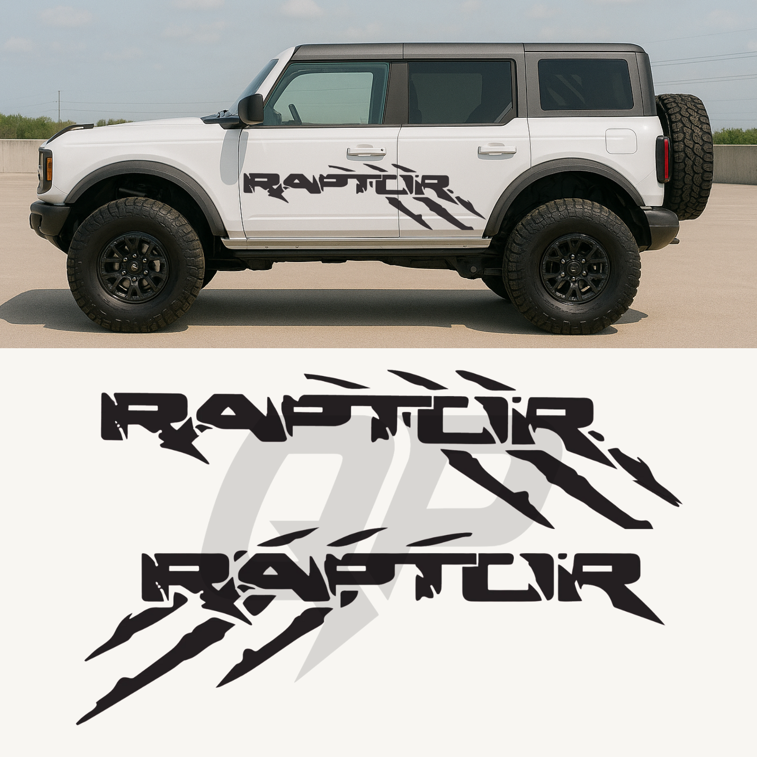 Ford Bronco Raptor Full Side Graphic Decal Set