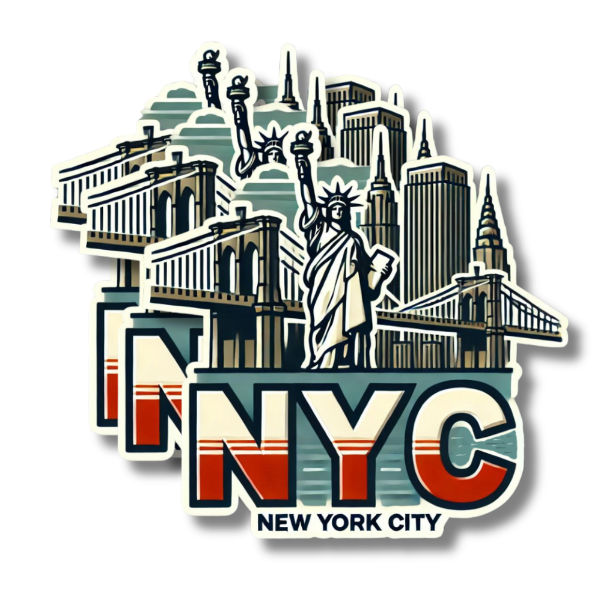 New York City Souvenir Bumper Stickers - 3 Pack