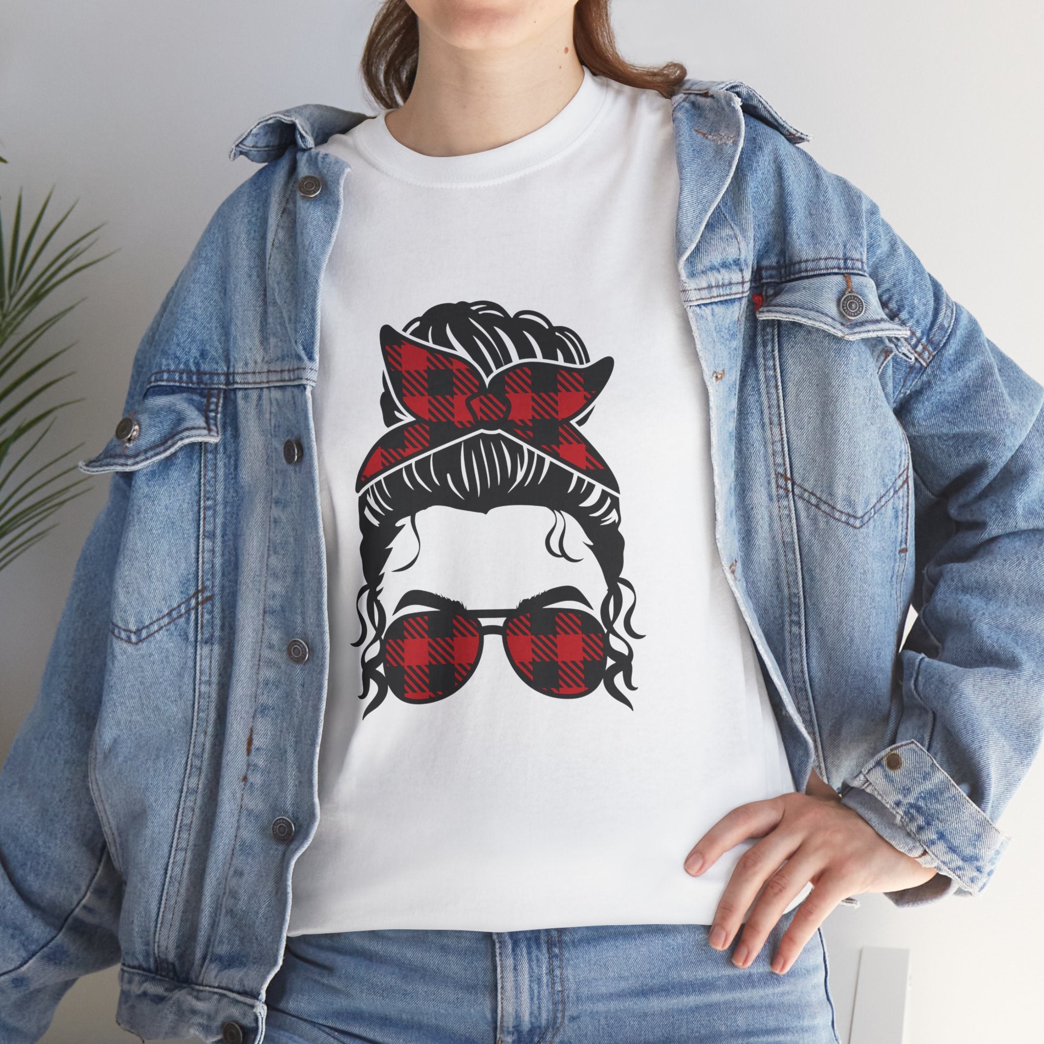 Women's Boho Plaid Crafts Fashion Cute Unisex T-Shirt