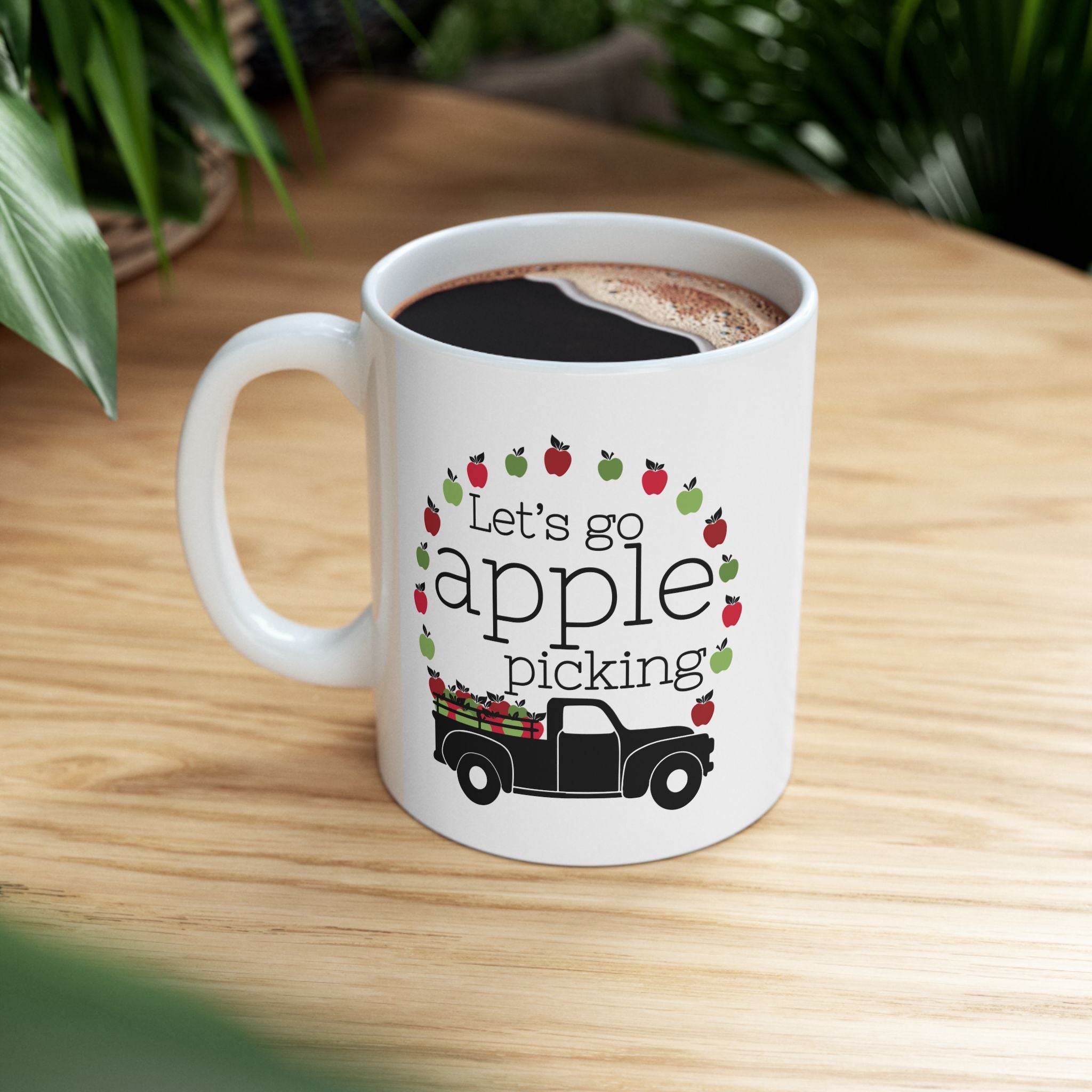 Let's Go Apple Picking Ceramic Coffee Mug