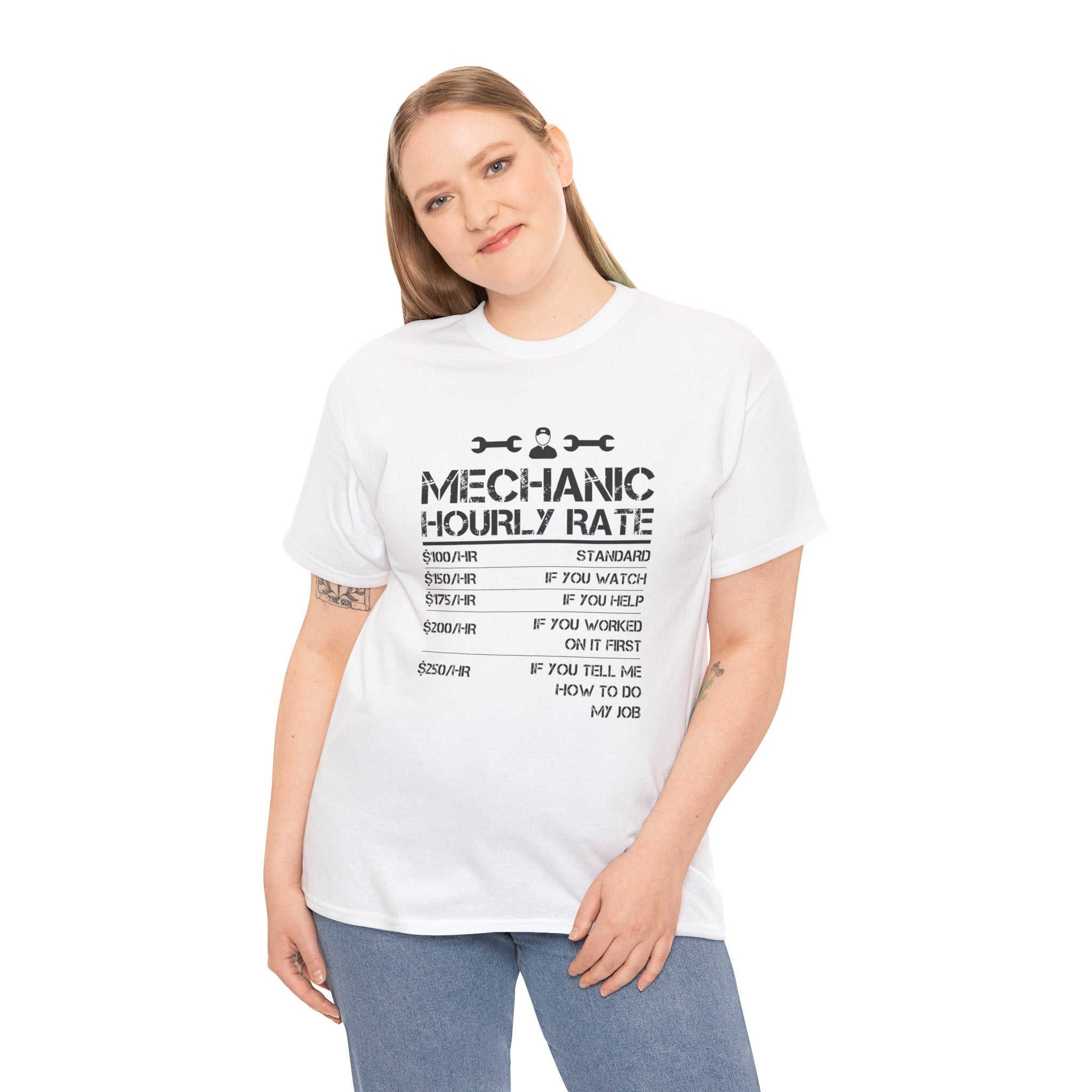 Mechanic Hourly Rate Meme Funny Auto Unisex Mens T-Shirt