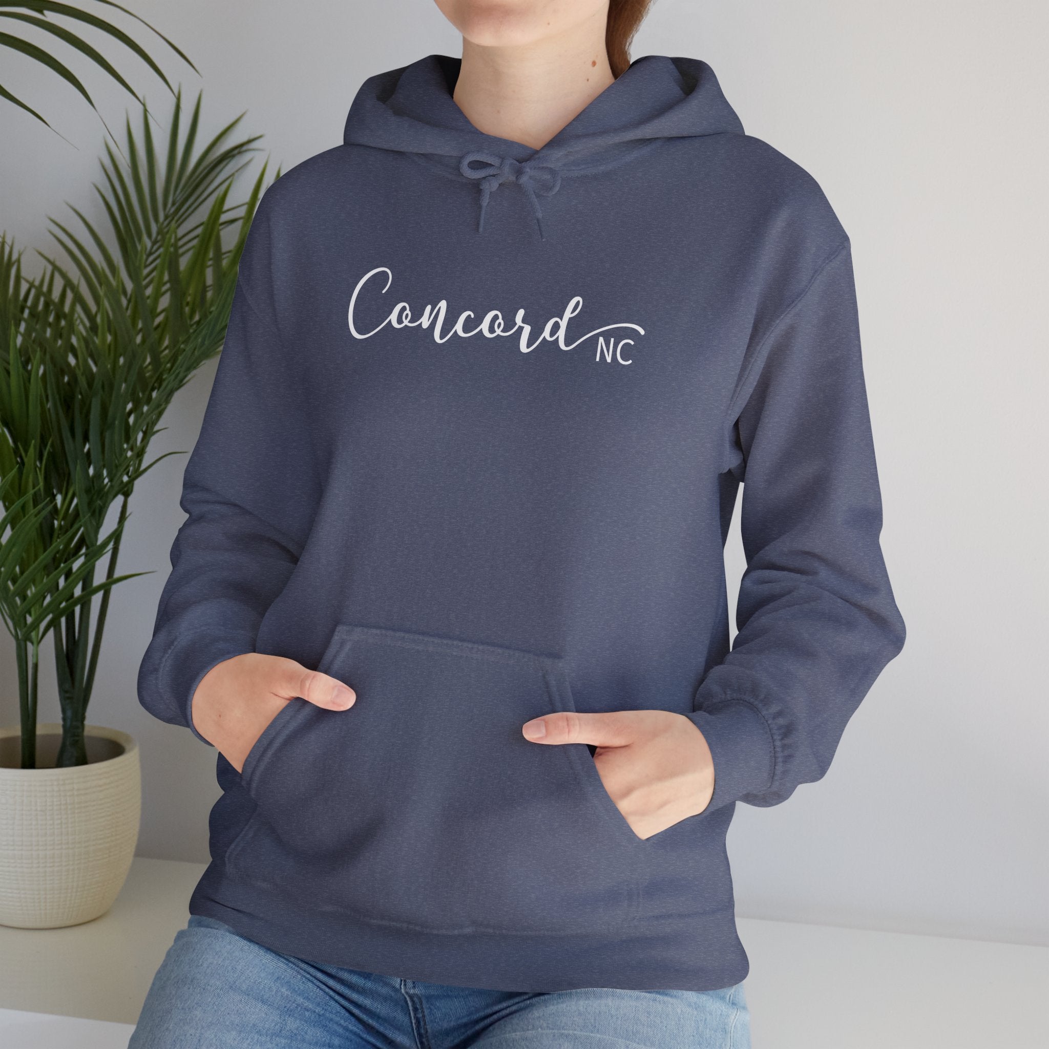 Concord North Carolina NC State Cursive Hoodie