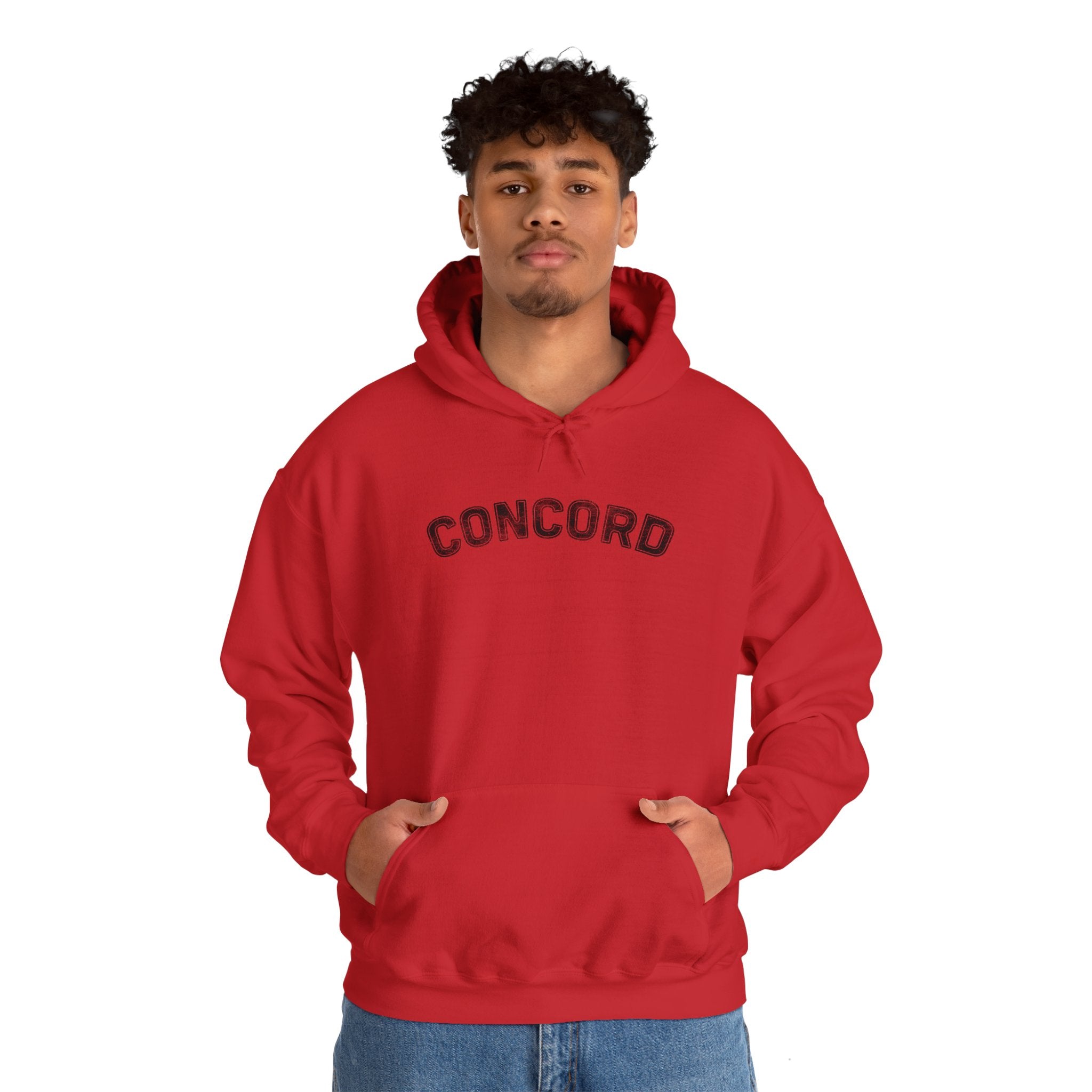 Concord North Carolina NC Curved Font Hoodie