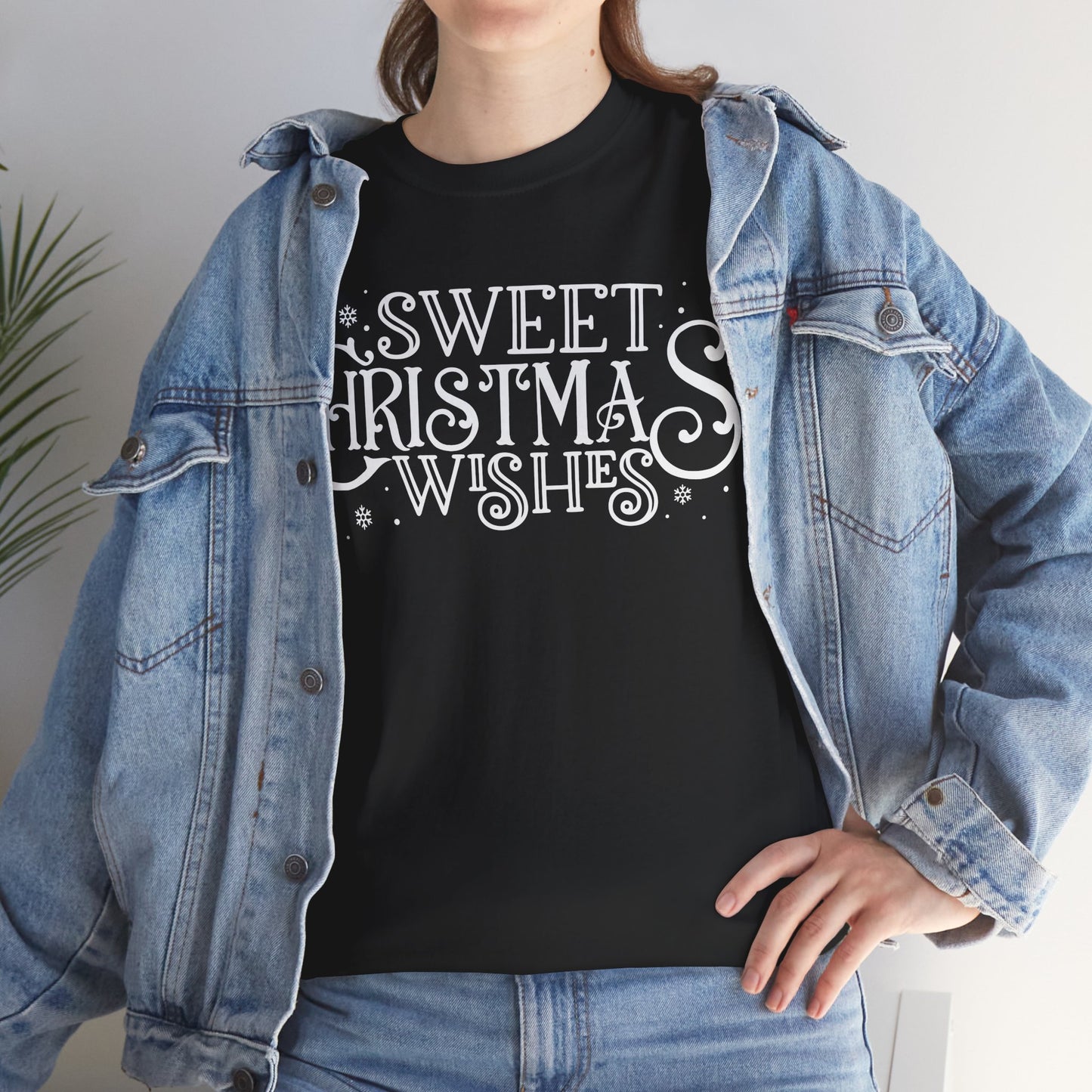 Sweet Christmas Wishes Cute Holiday Graphic Novelty T-Shirt