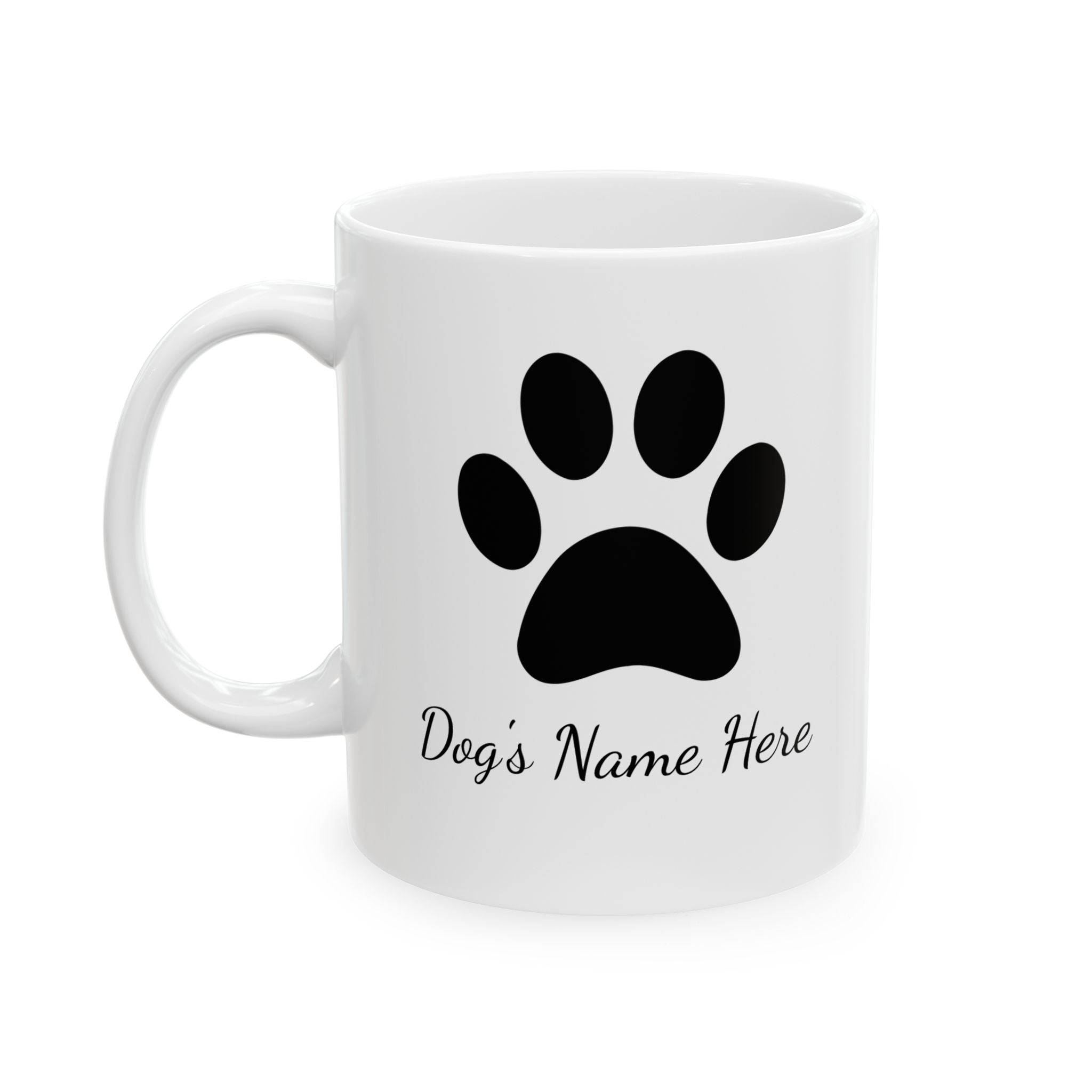 Custom Dog Paw Lover Name Puppy Ceramic Coffee Mug