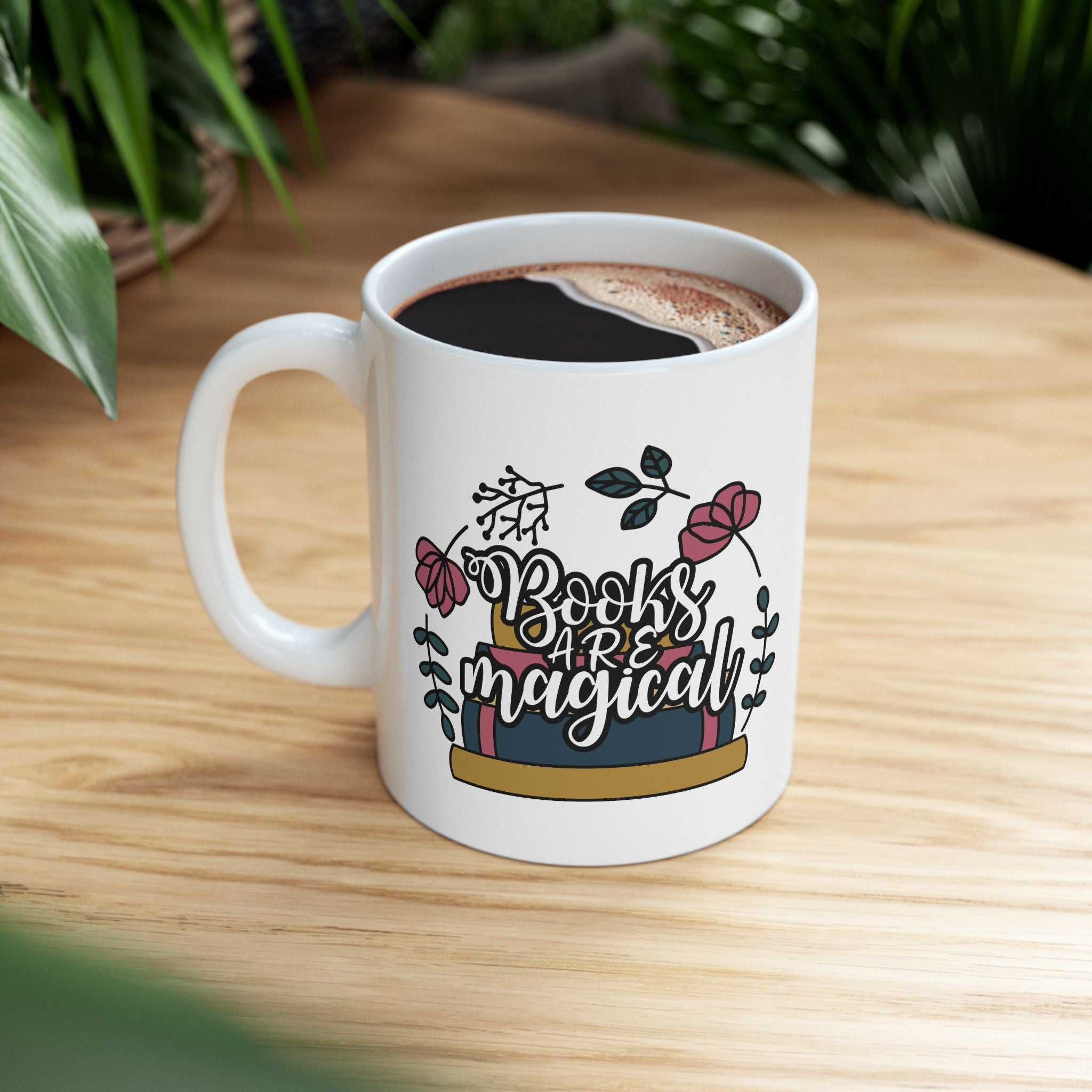 Books Are Magical Reading Ceramic Coffee Mug