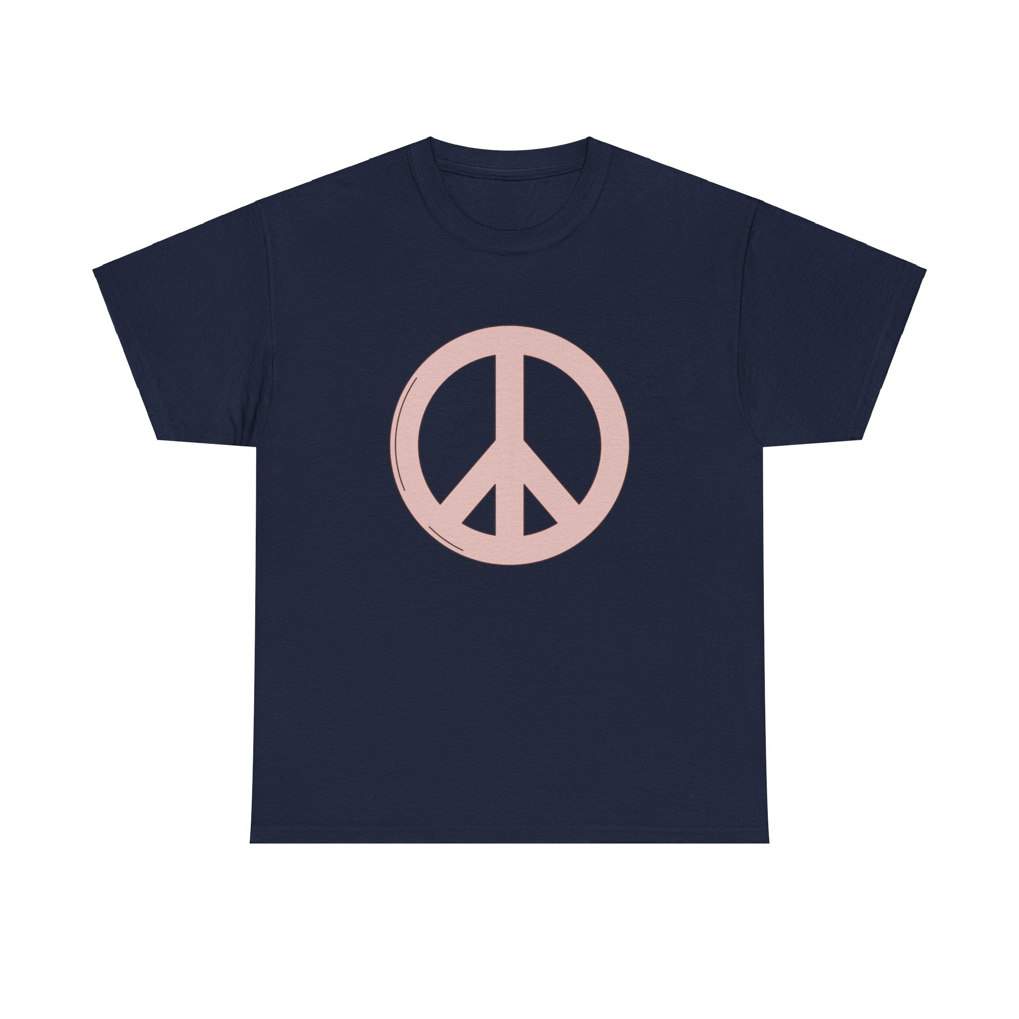 Cute Retro Pink Peace Sign Unisex Graphic Novelty Shirt Tee