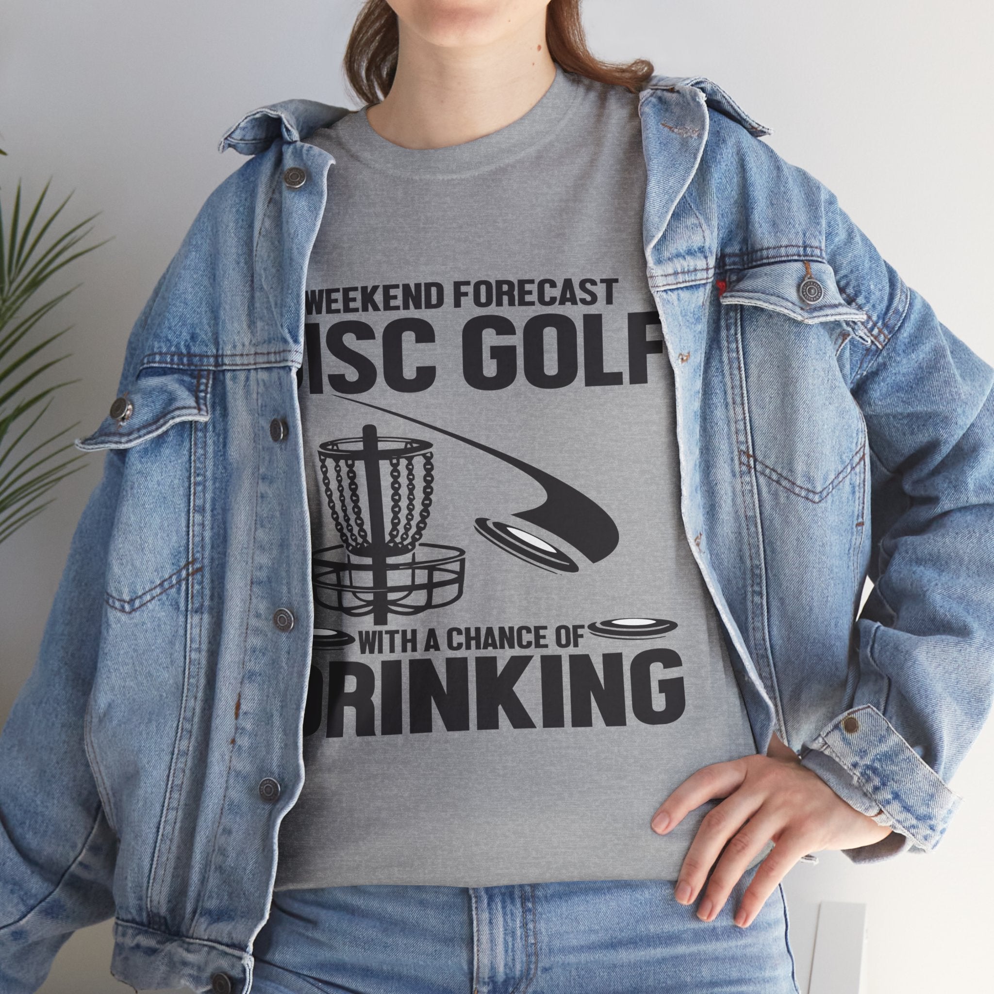 Funny Disc Golf Drinking Unisex Graphic Novelty T-Shirt