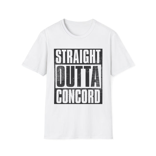 Straight Outta Concord North Carolina Mens Womens Souvenir T-Shirt