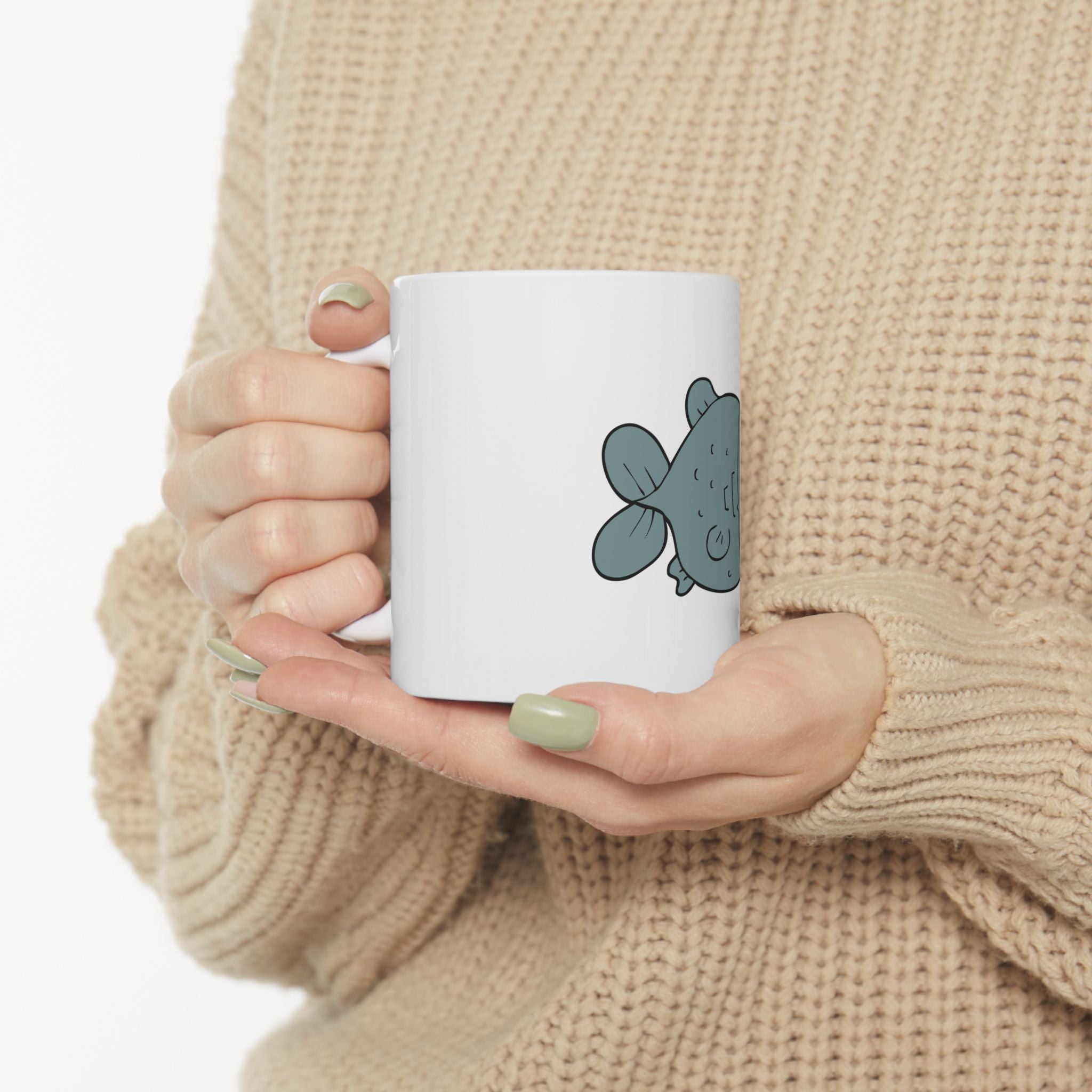 Cute Cartoon Fish Graphic Novelty Ceramic Coffee Mug