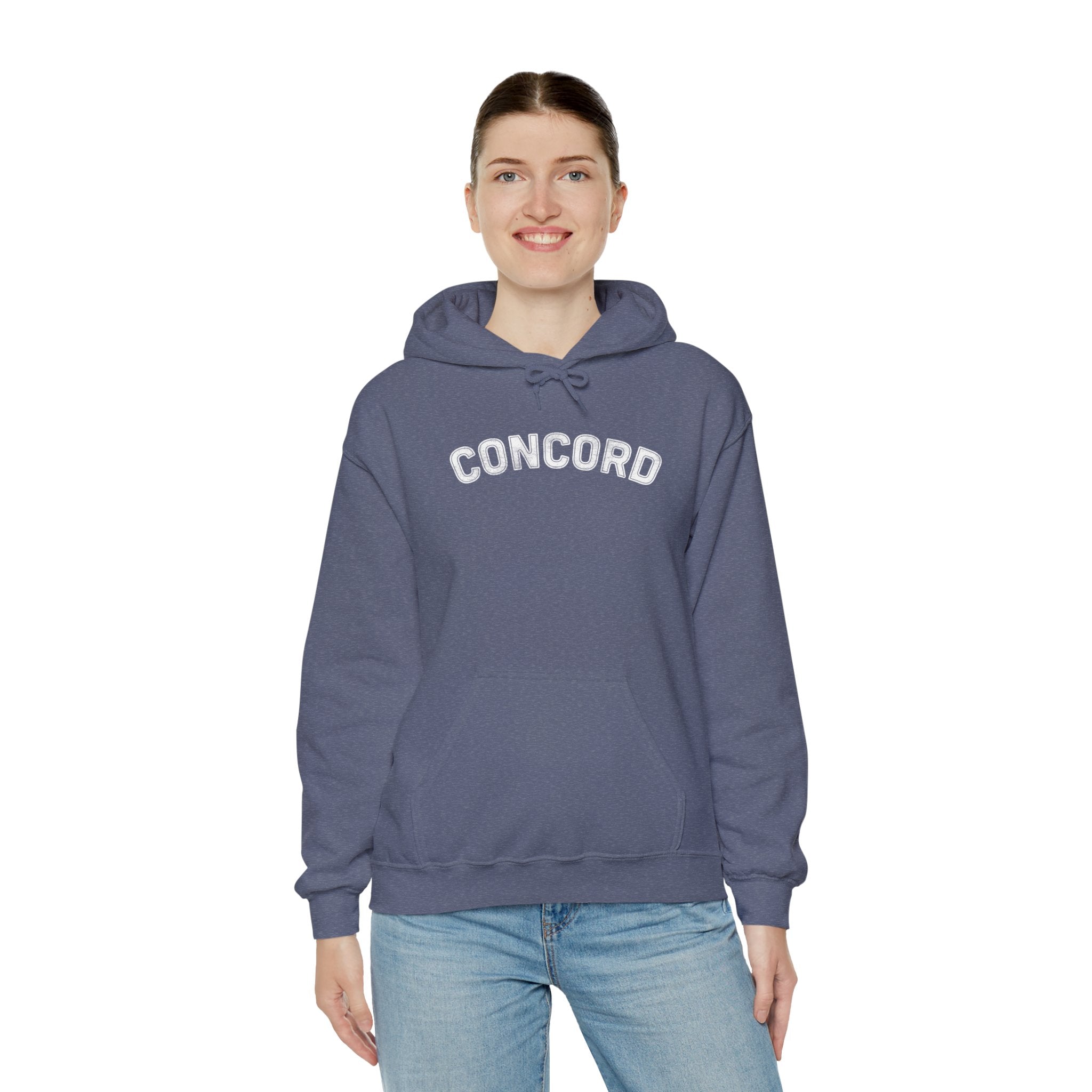 Concord North Carolina NC Curved Font Hoodie