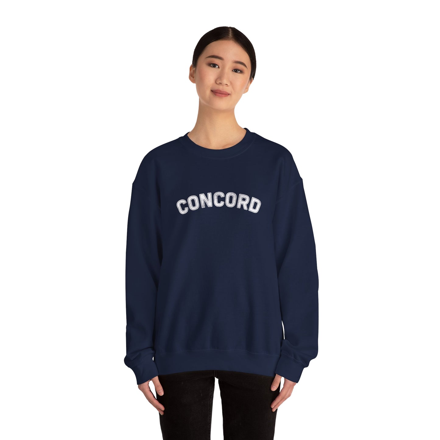 Concord North Carolina NC Curved Crewneck Sweatshirt