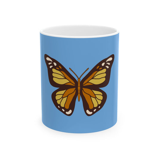 Cute Retro Vintage Boho Butterfly Ceramic Coffee Mug