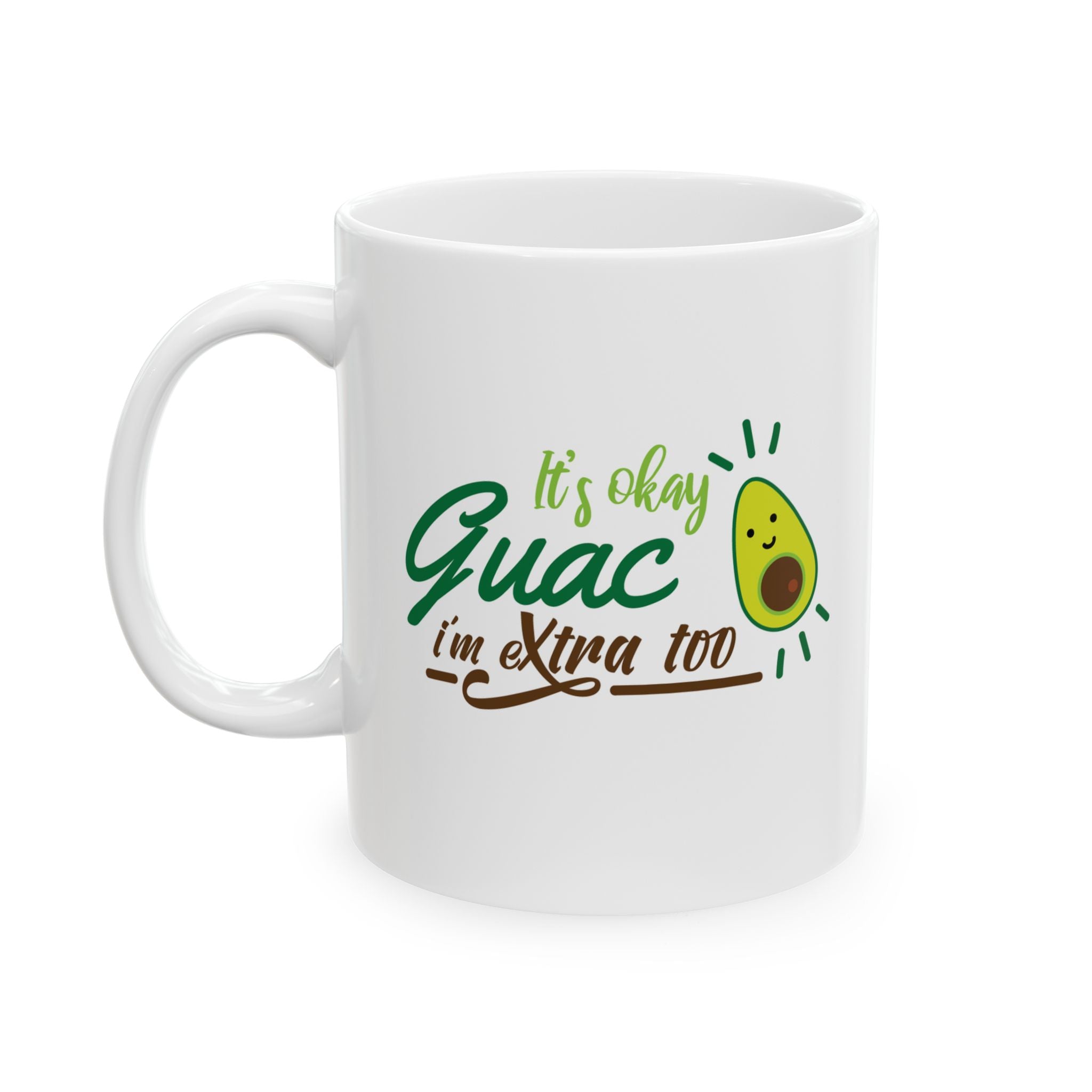 Funny Avocado Novelty Graphic Ceramic Coffee Mug