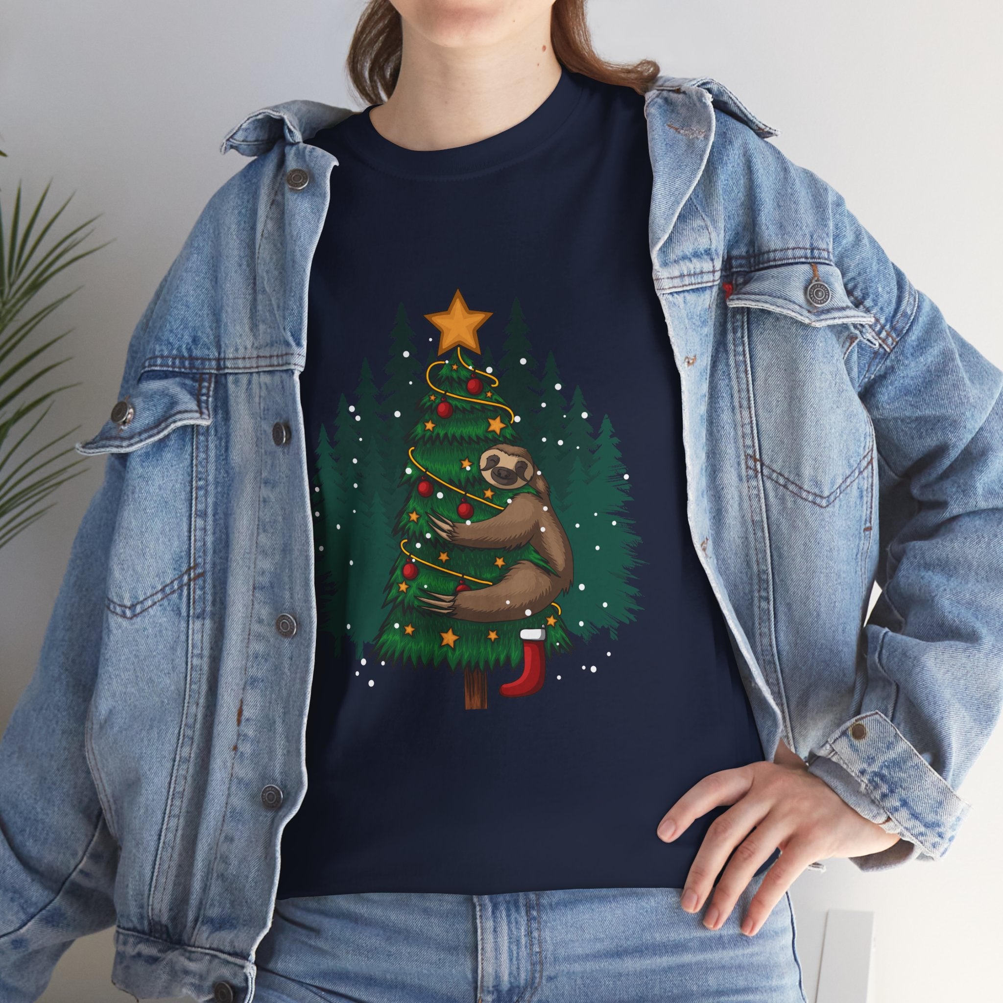 Funny Sloth Christmas Tree Unisex T-Shirt