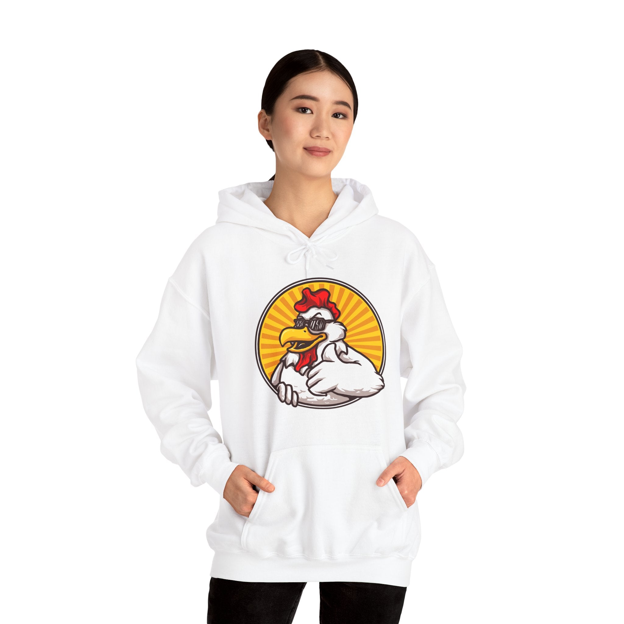 Funny Thumbs Up Chicken Unisex Graphic Novelty Hoodie