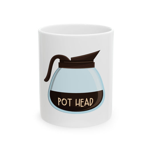 Funny Pot Head Ceramic Coffee Mug