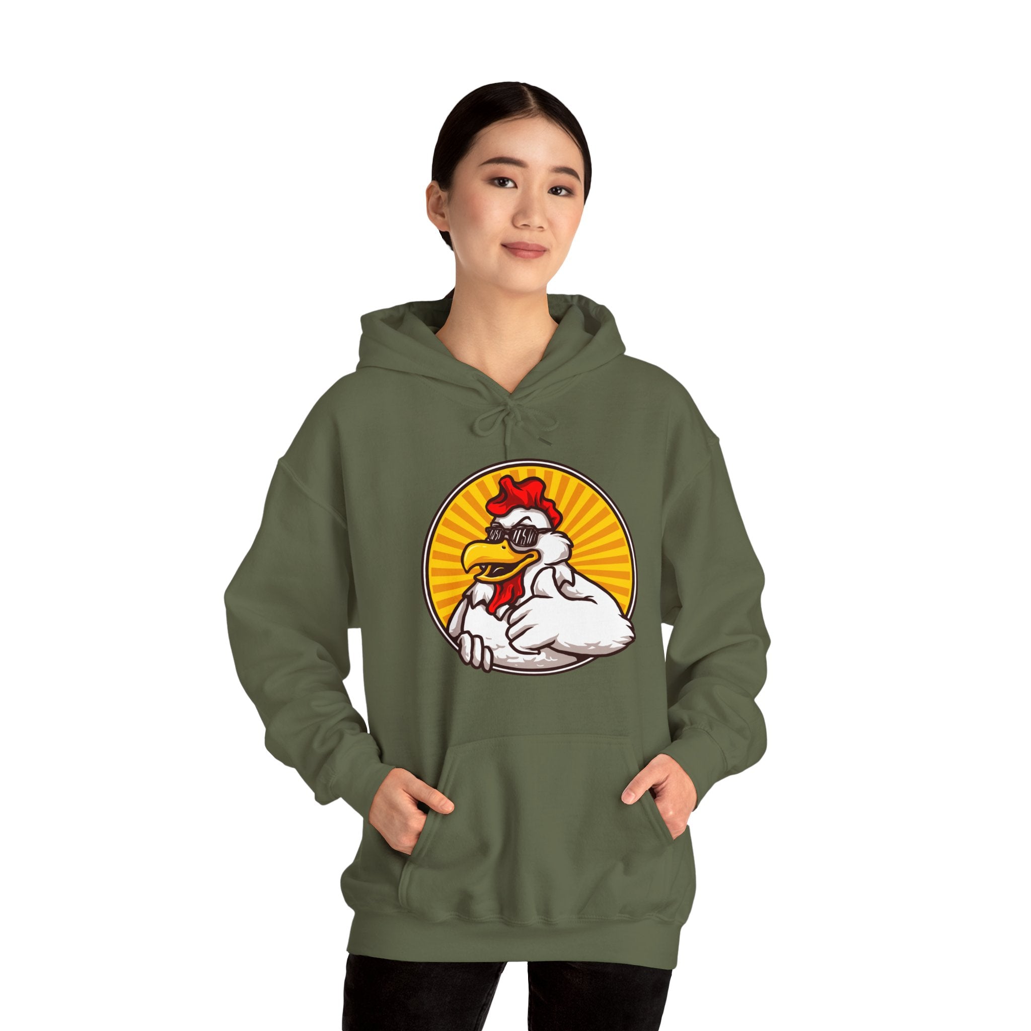 Funny Thumbs Up Chicken Unisex Graphic Novelty Hoodie