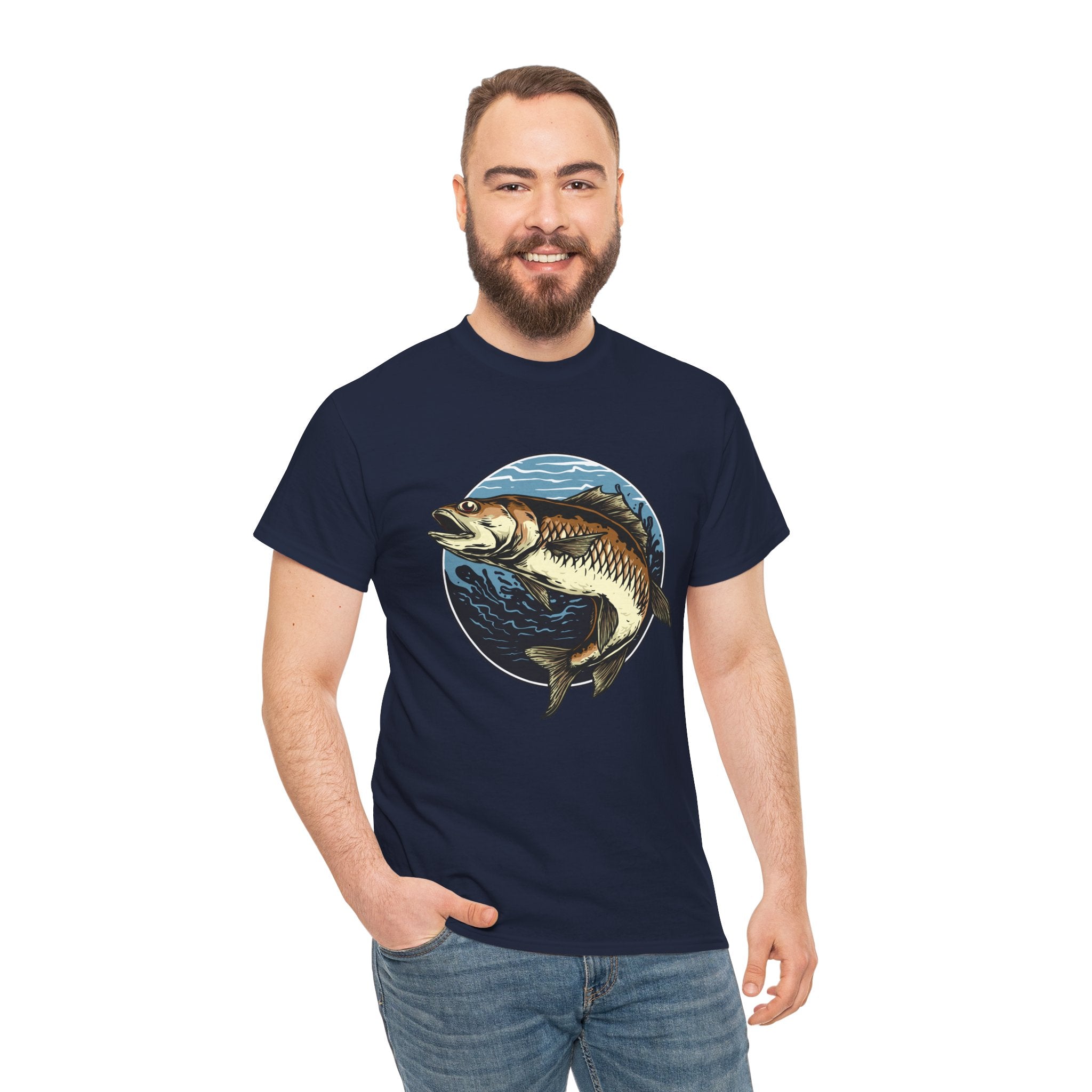 Fisherman Fishing Boat Unisex Graphic Novelty T-Shirt