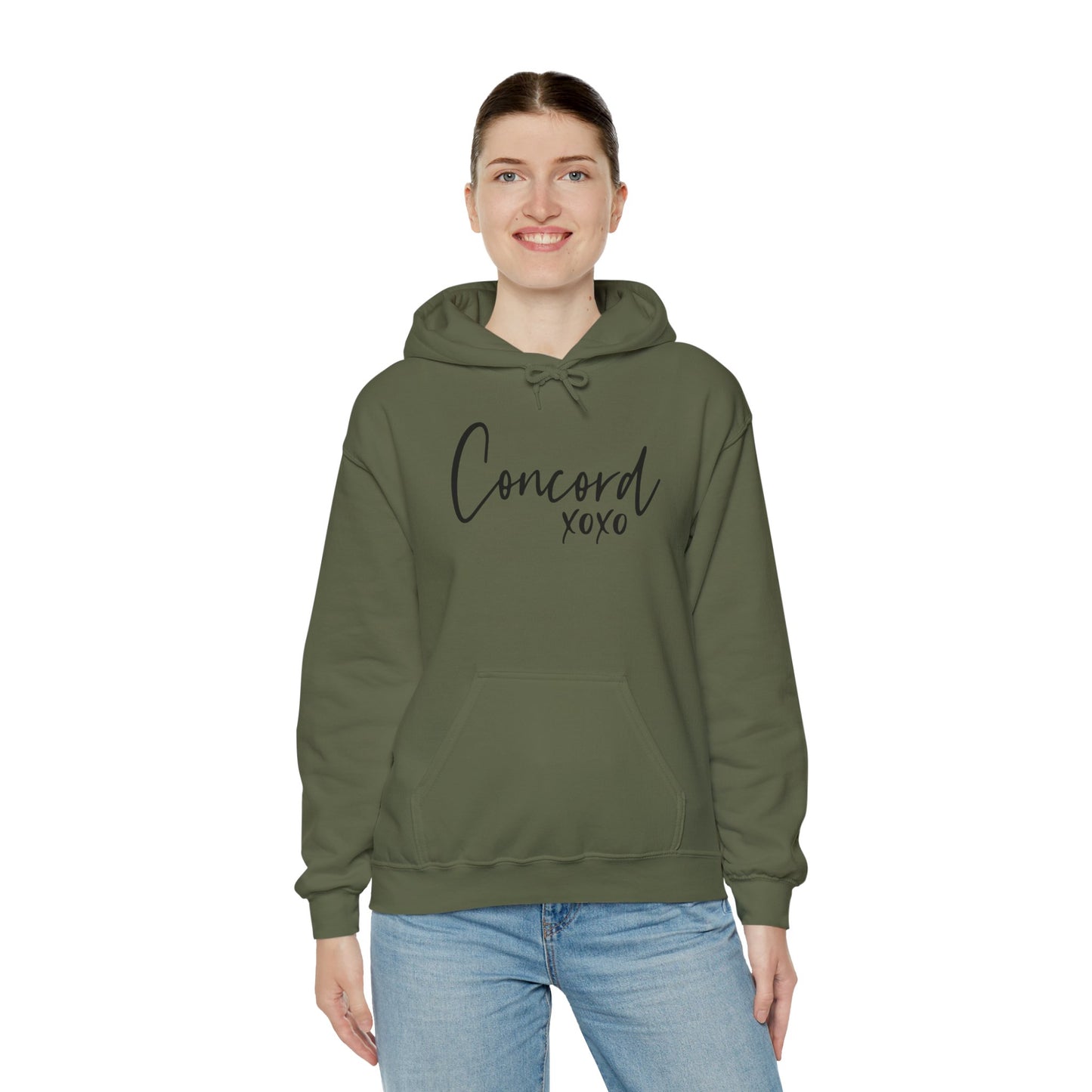 Concord North Carolina NC State Cursive Hoodie