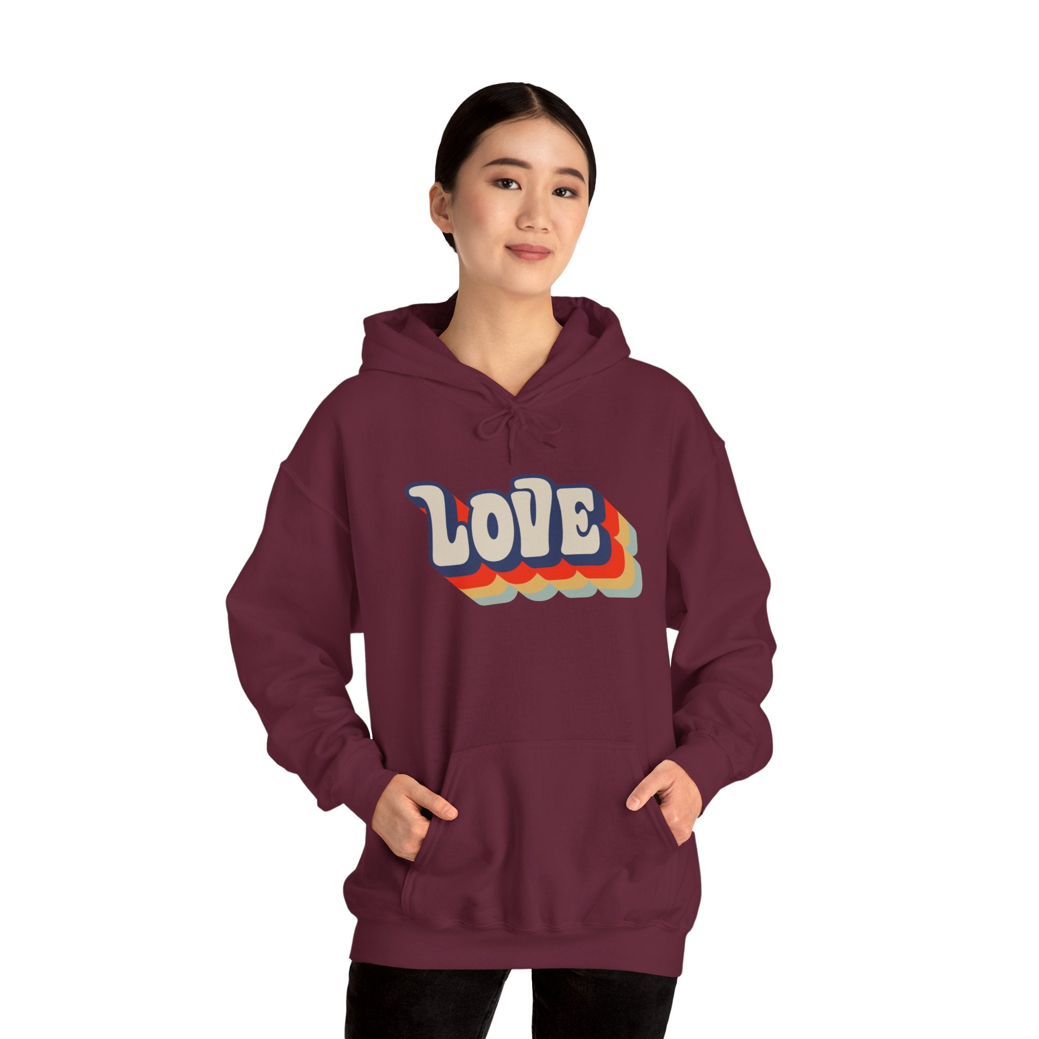 Love Retro Vintage Unisex Hoodie