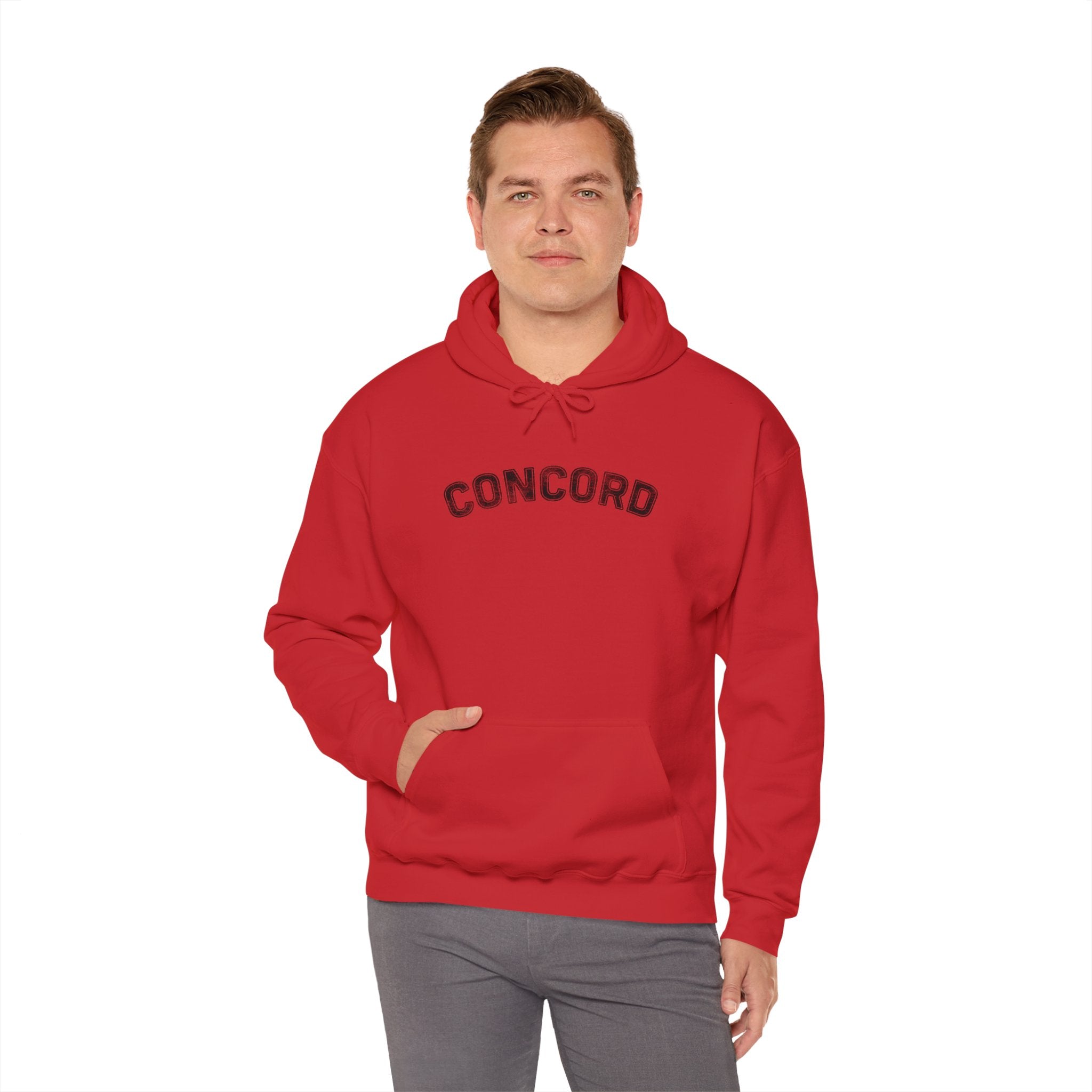 Concord North Carolina NC Curved Font Hoodie