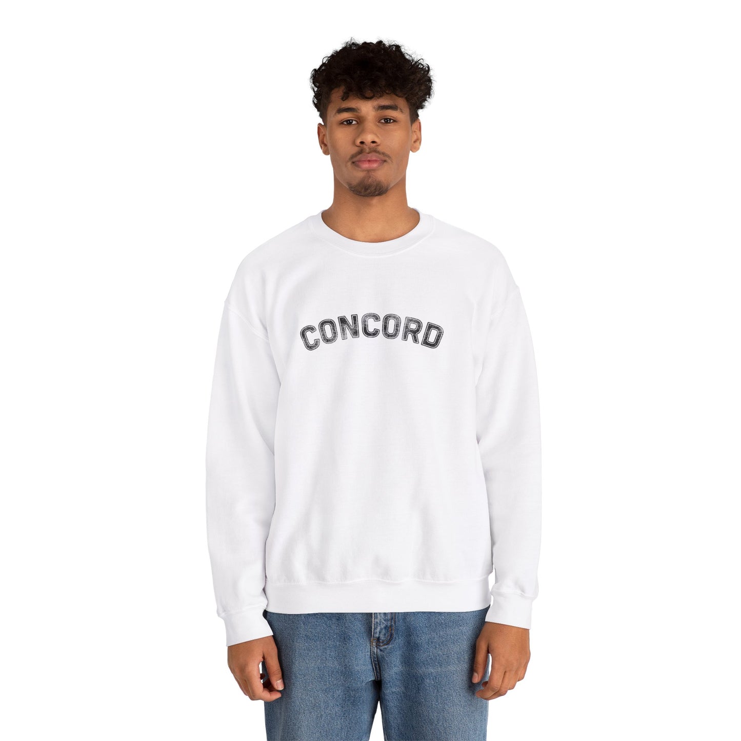 Concord North Carolina NC Curved Crewneck Sweatshirt