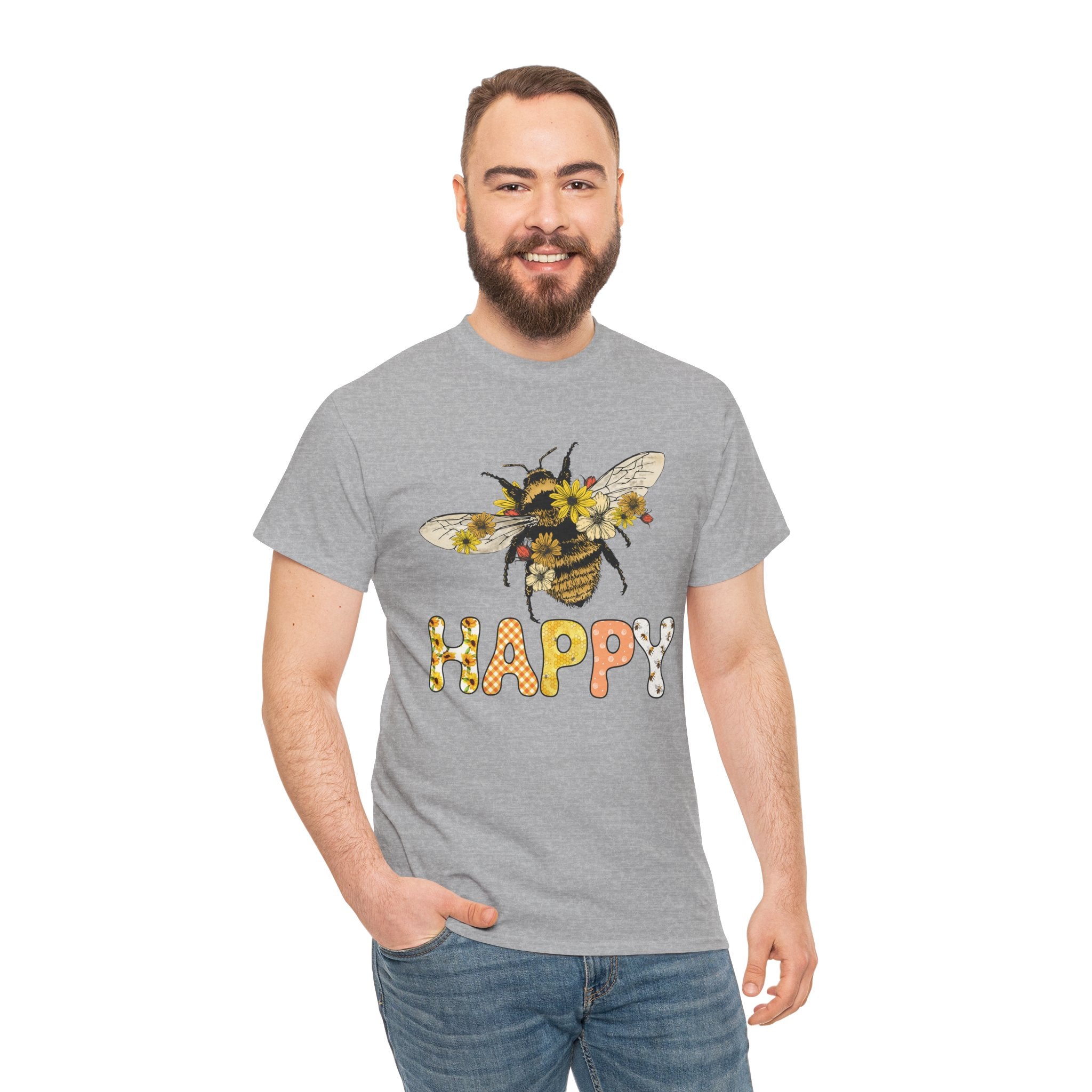 Happy Bee Cute Women's Boho Fashion T-Shirt