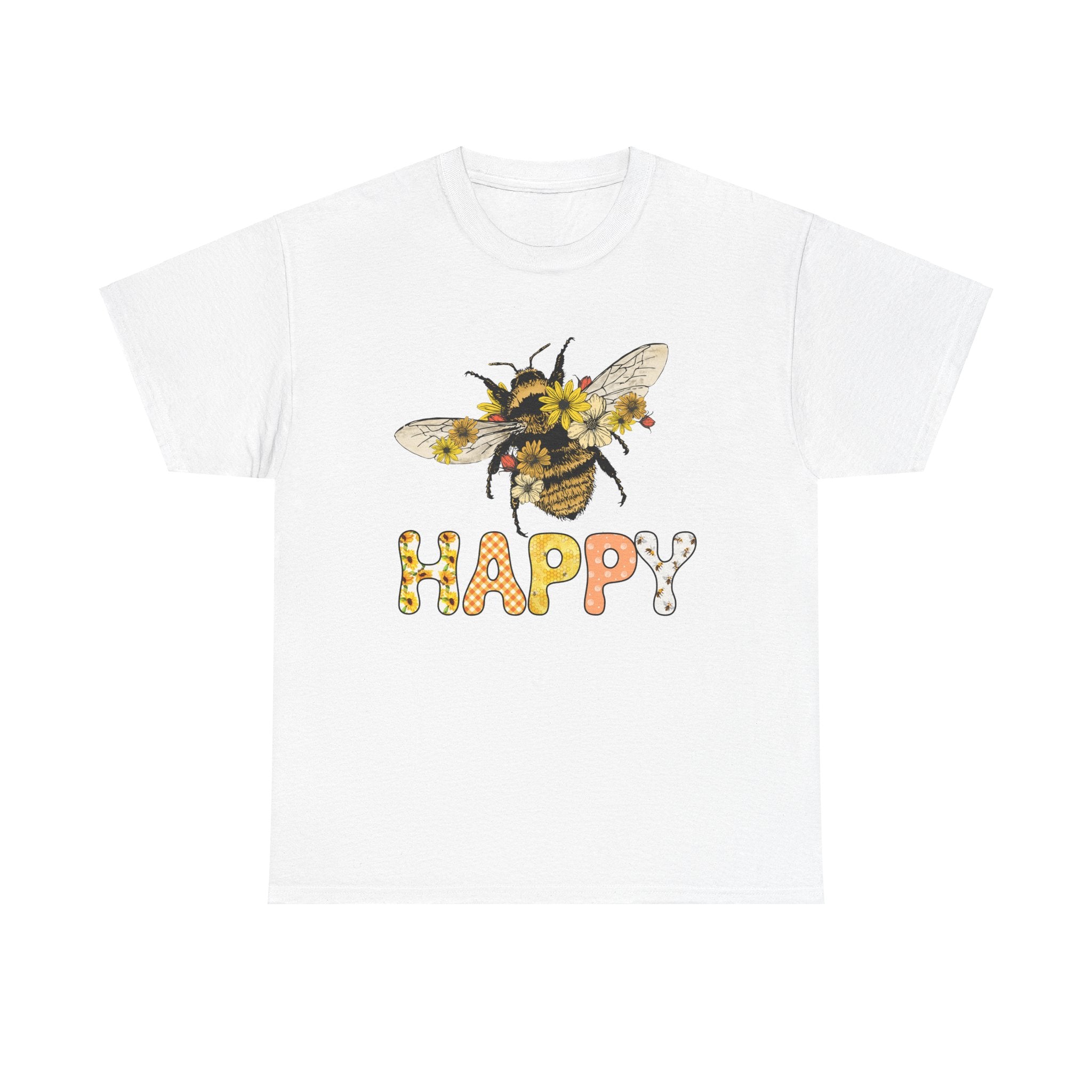 Happy Bee Cute Women's Boho Fashion T-Shirt