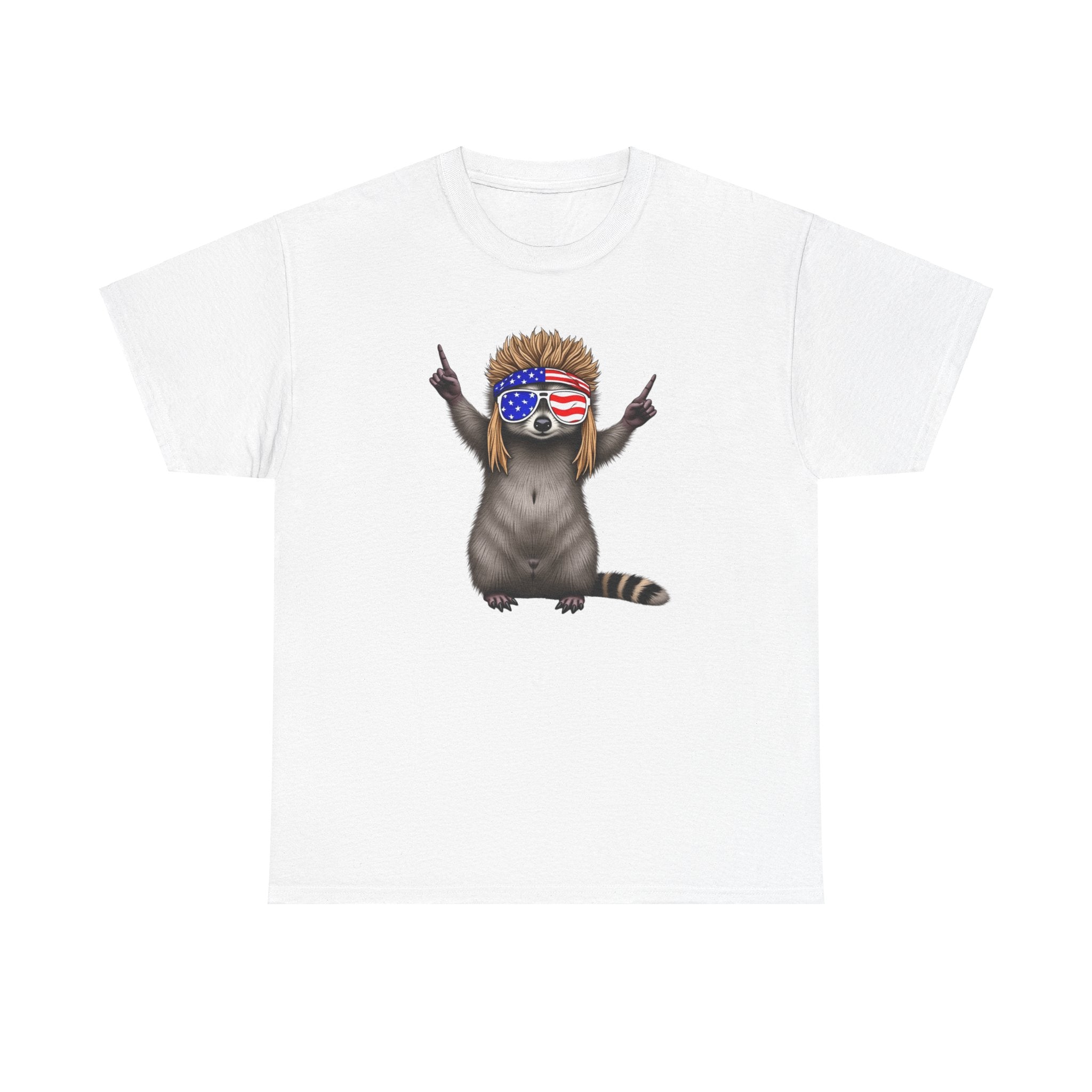 Funny Racoon Patriotic America Tee, Animal Graphic Shirt, 4th of July Unisex