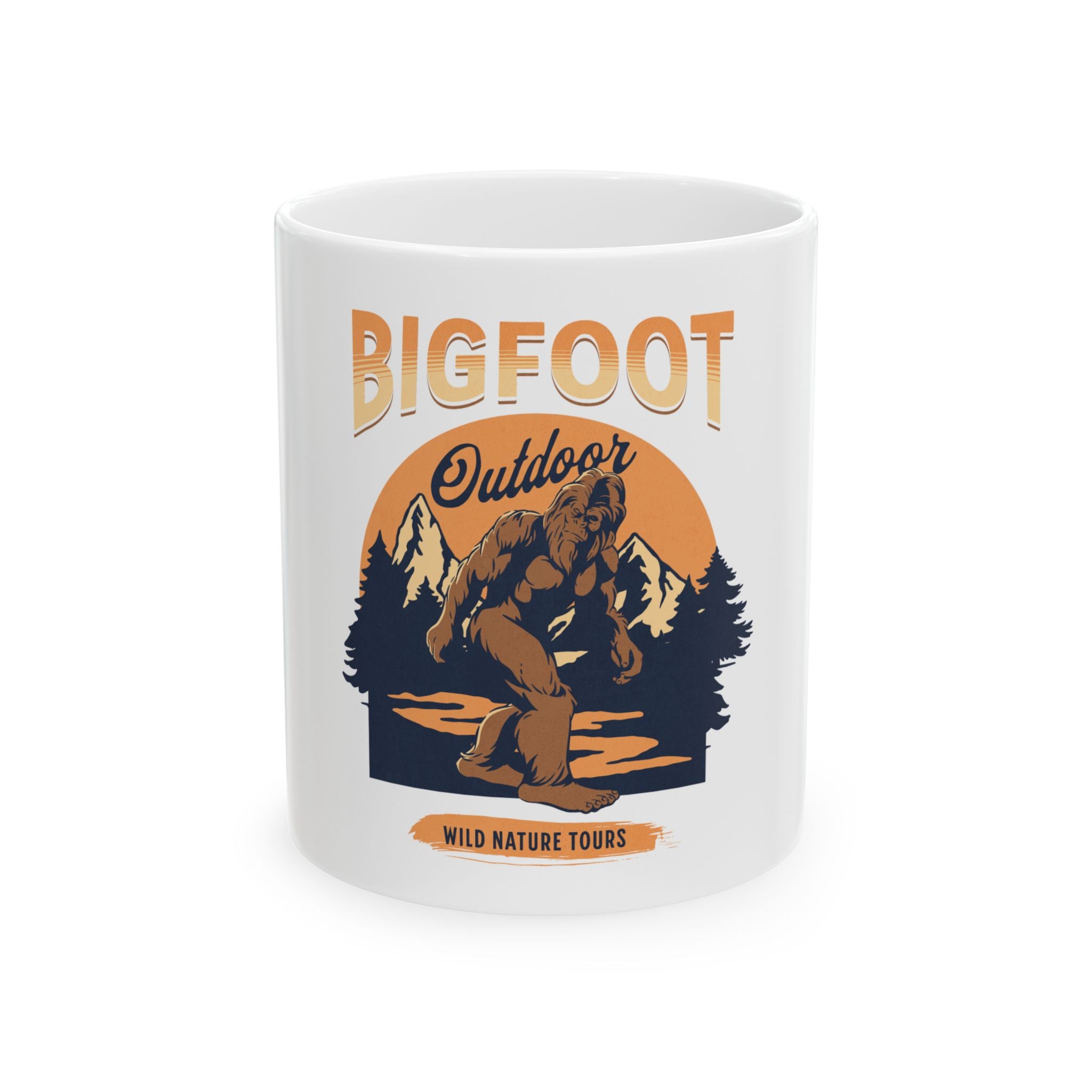 Bigfoot Camping Gift Graphic Novelty Ceramic Coffee Mug