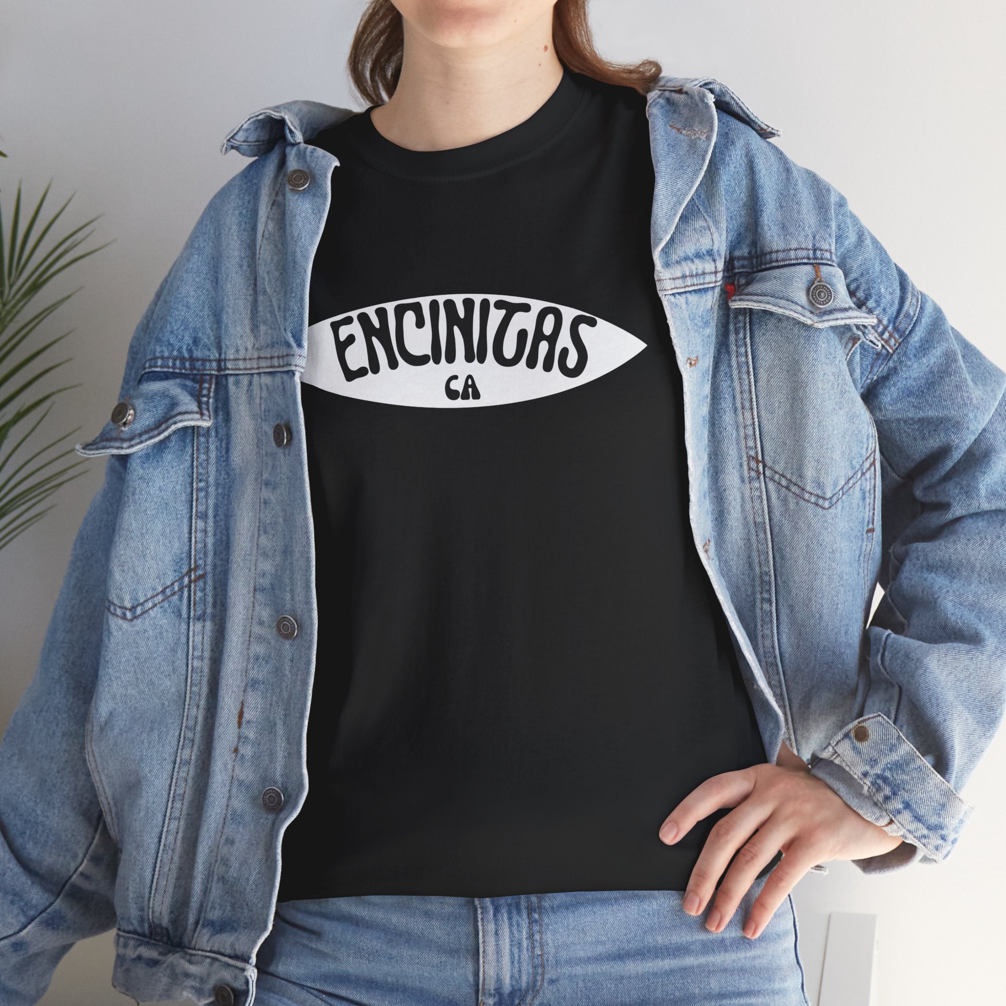 Retro Surfboard Encinitas CA Travel Souvenir Unisex T-Shirt