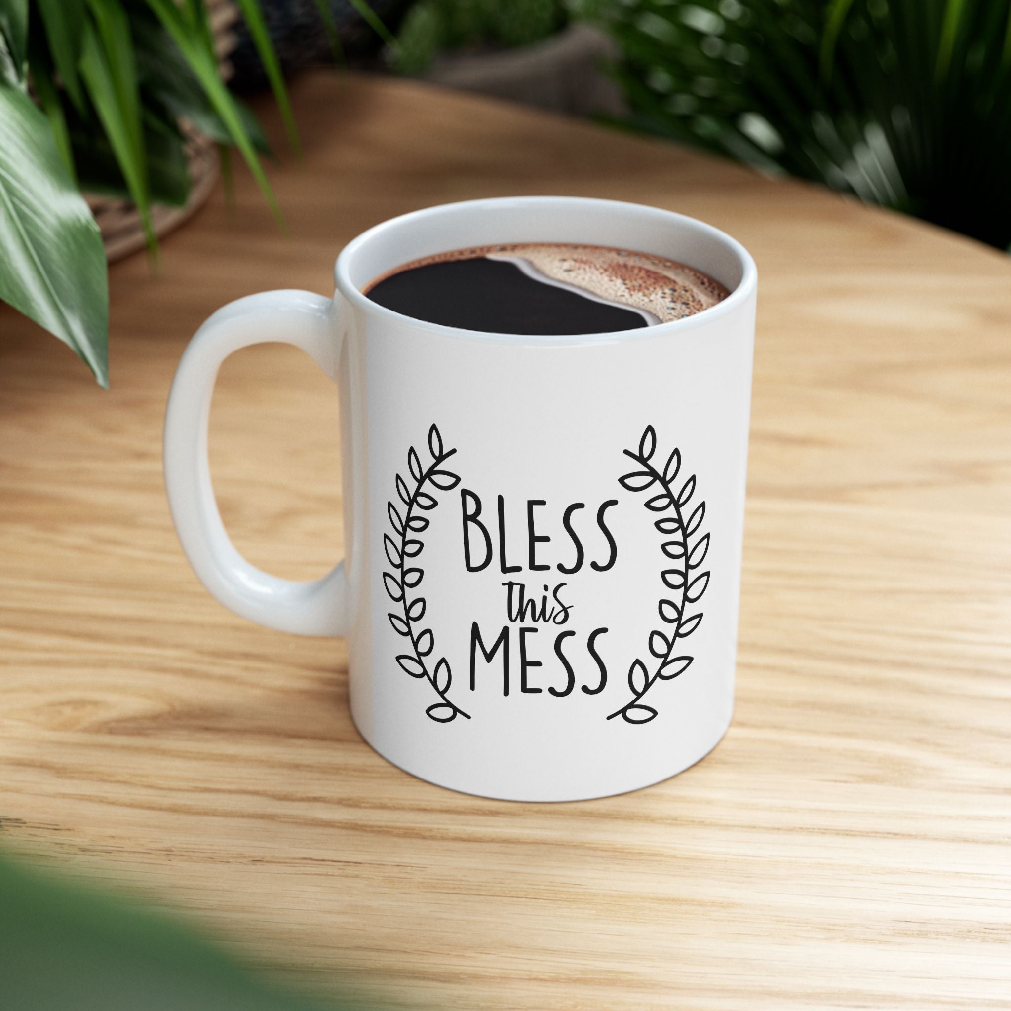 Bless This Mess Funny Ceramic Coffee Mug