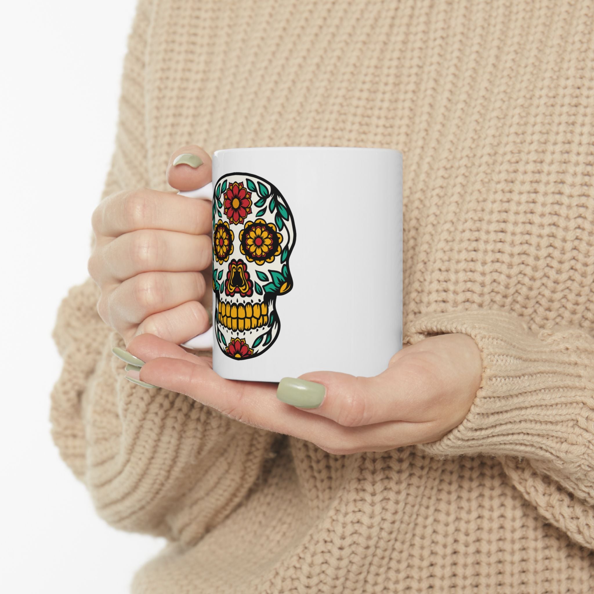 Sugar Skull Mexico Meme Coffee Ceramic Mug