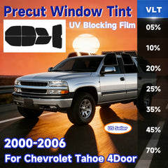 Precut Window Tint Kit for Chevrolet Tahoe 4-Door (2000–2006) | UV-IR Block & Privacy Film