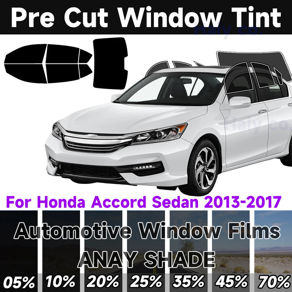 Precut Window Tint Kit for Honda Accord Sedan (2013–2017) | UV Block & Privacy Film