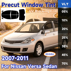 Precut Window Tint Kit for Nissan Versa Sedan (2007–2011) | UV Block & Privacy Film