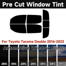 Load image into Gallery viewer, Precut Window Tint Kit for Toyota Tacoma Double Cab (2016–2023) | UV Block &amp; Privacy Film
