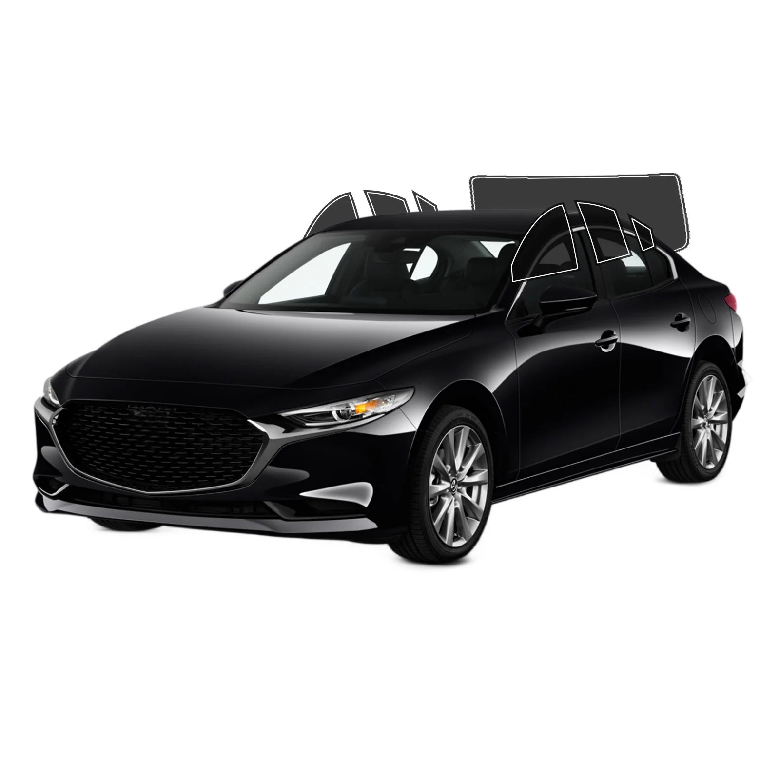 Precut Window Tint Kit for Mazda 3 Sedan (2004–2025) | UV Block & Privacy Film