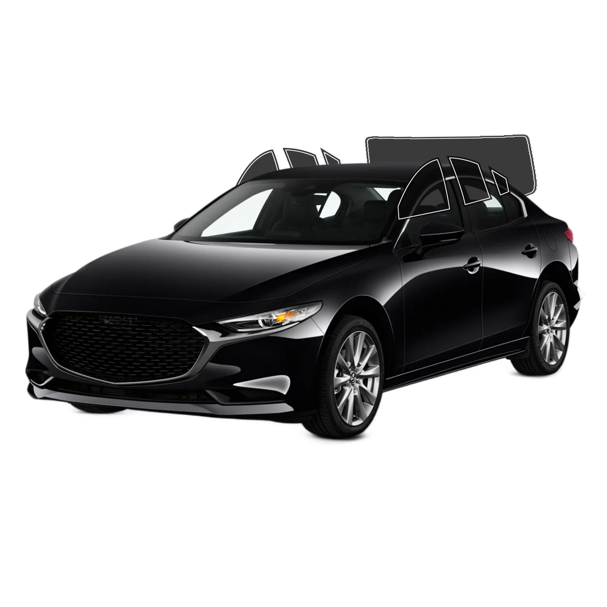 Precut Window Tint Kit for Mazda 3 Sedan (2004–2025) | UV Block & Privacy Film