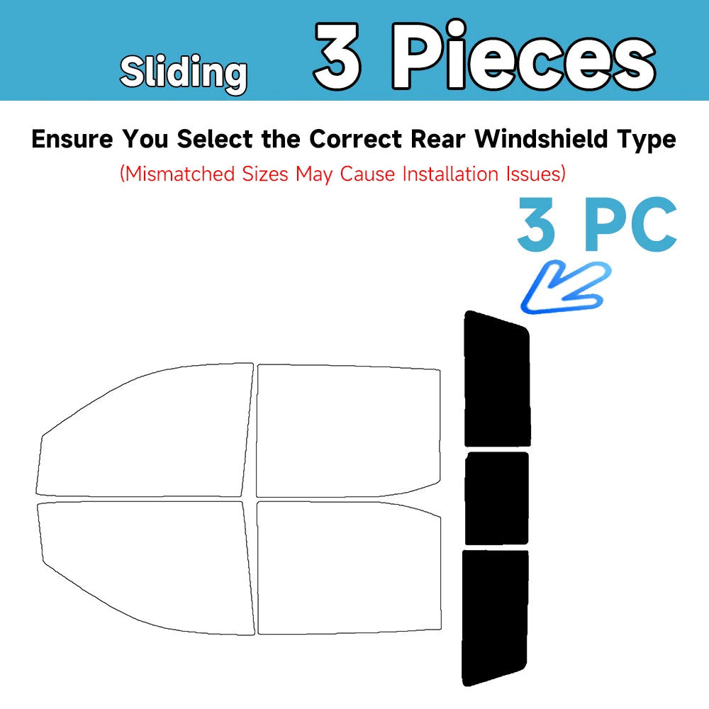 Precut Window Tint Kit for GMC Sierra / Chevy Silverado | UV Block & Privacy Film