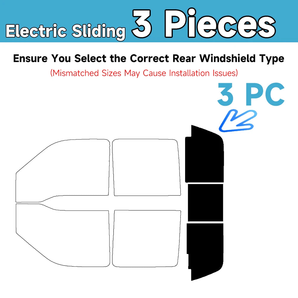 Precut Window Tint Kit for Ford F-250 / F-350 Crew Cab (2013–2016) | UV Block & Privacy Film