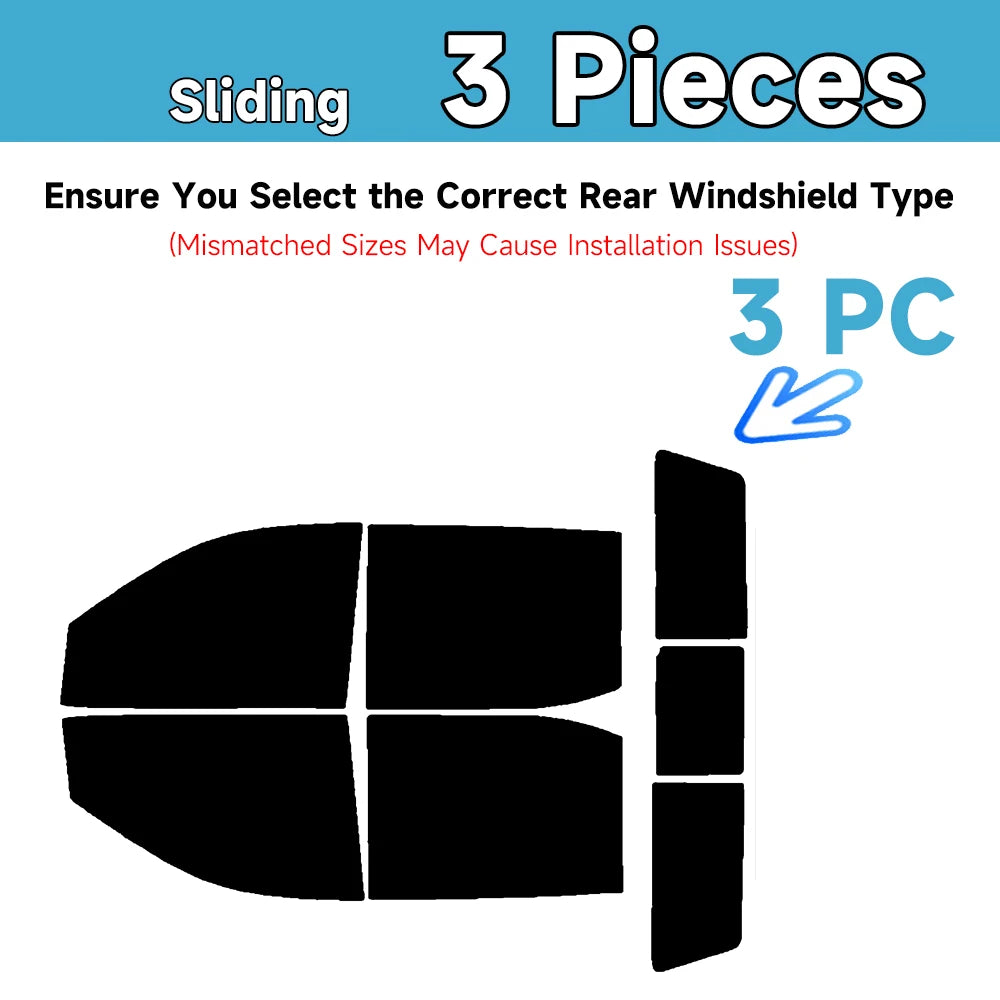 Precut Window Tint Kit for GMC Sierra / Chevy Silverado | UV Block & Privacy Film