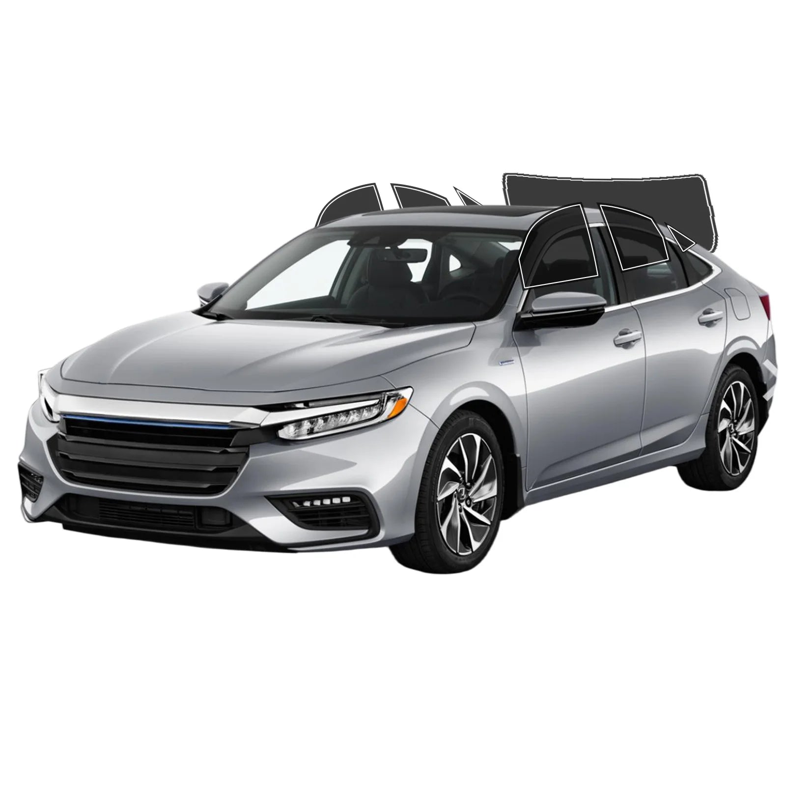 Precut Window Tint Film 2-Ply | Sun Block Privacy Anti-Shatter Kit